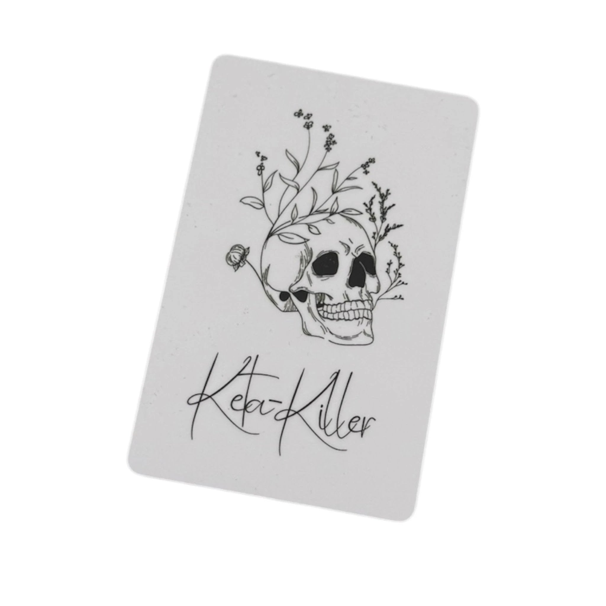 Hack-Karte „Keta-Killer“ – Weiß. Schwarz. Totenkopf. - from DieBallerei