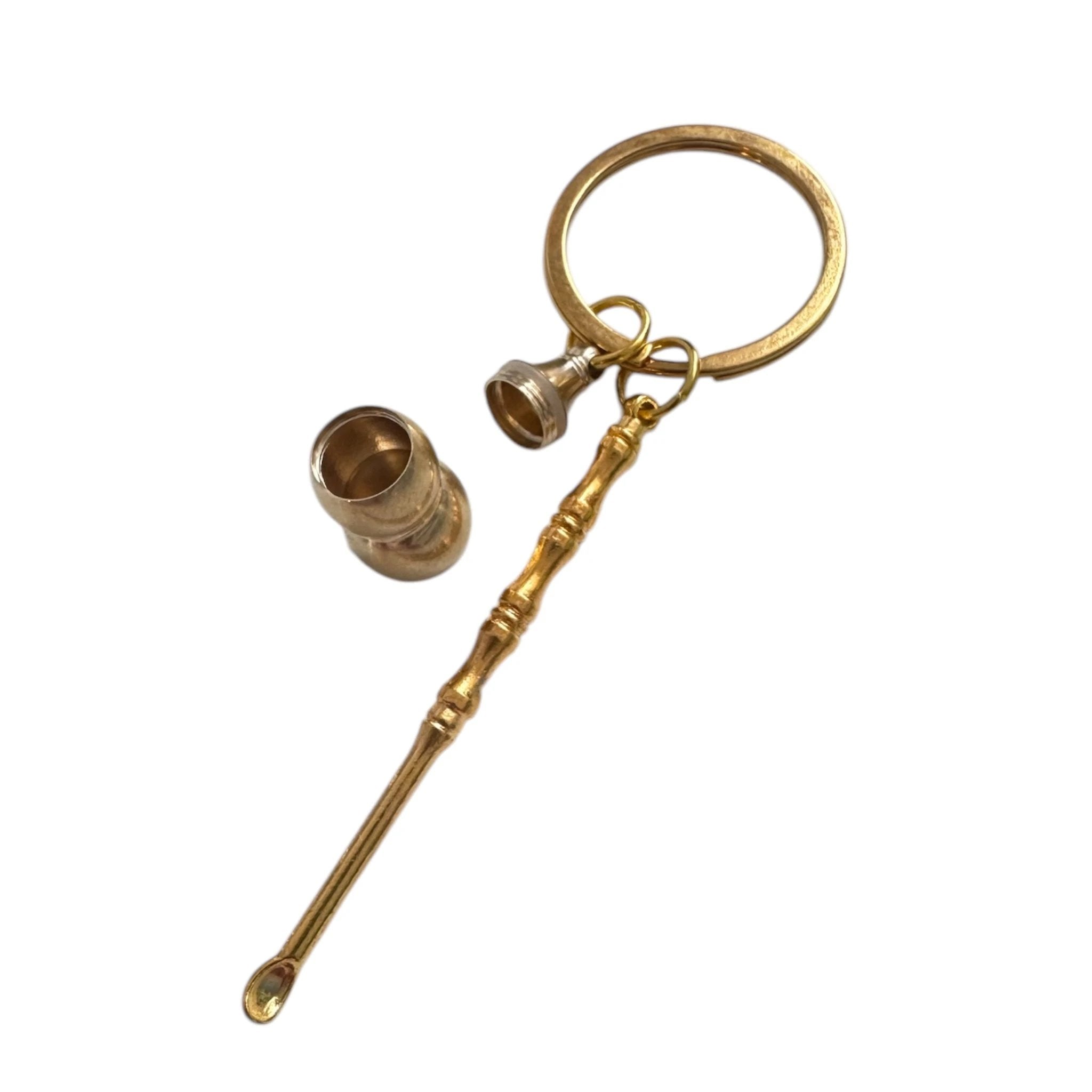 Goldener Mini-Löffel (Schlüssel-)Anhänger mit Geheimfach – Eleganz trifft Funktion - from DieBallerei