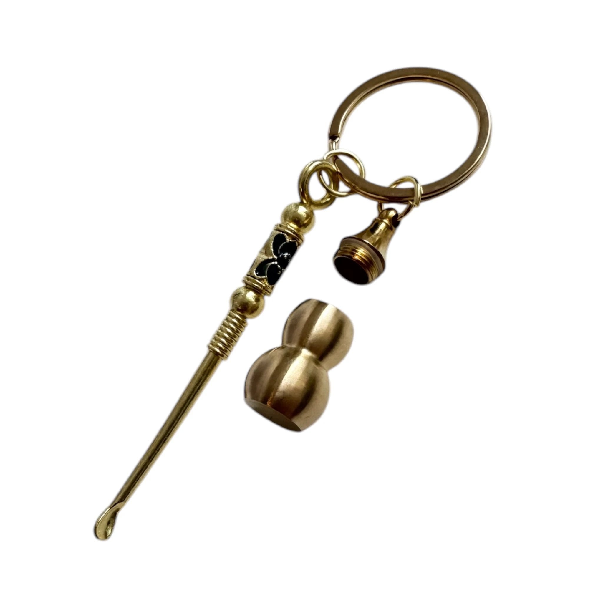 Mini-Löffel Schlüsselanhänger „Ornament“ Blau mit Geheimfach – Für bunte Momente unterwegs - from DieBallerei