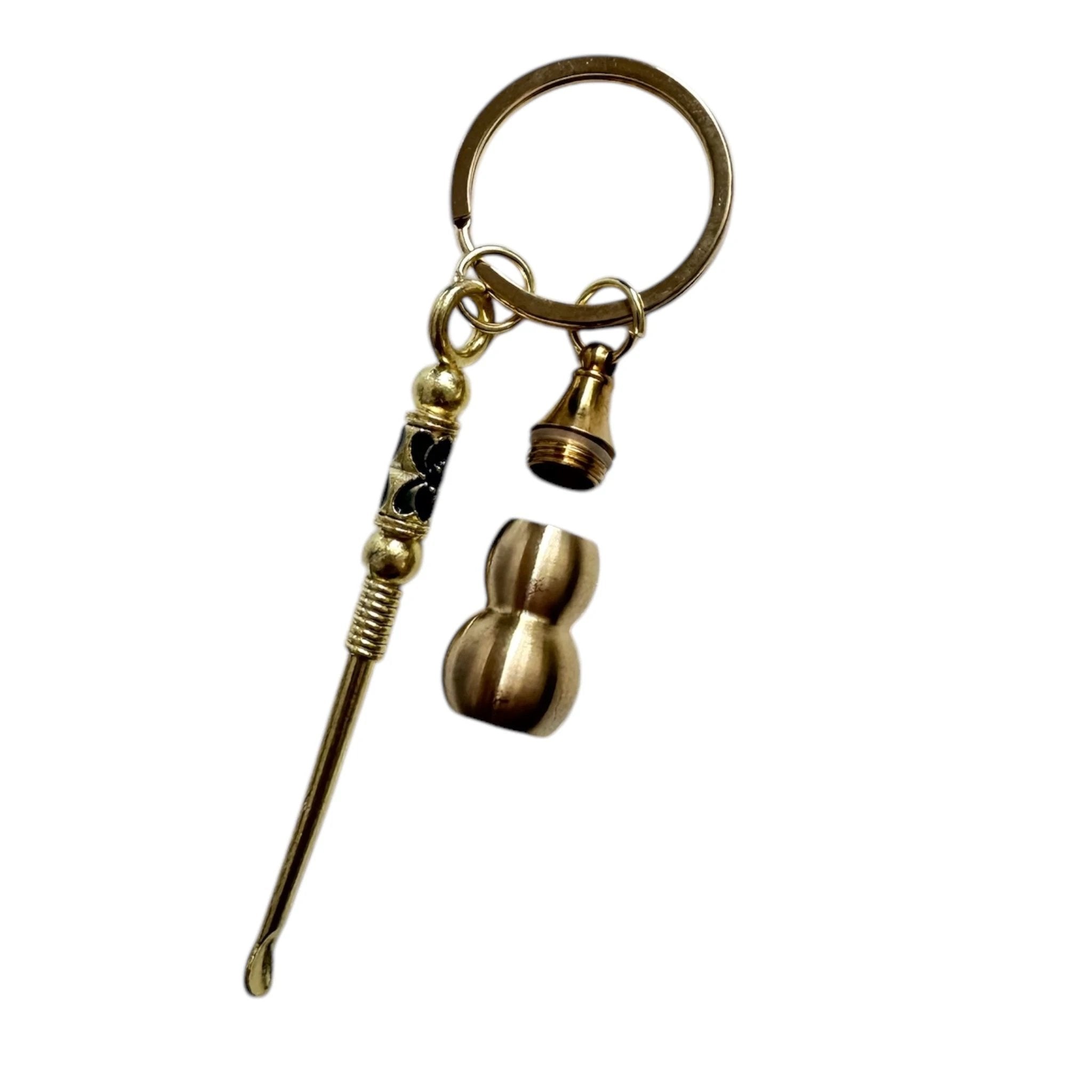 Mini-Löffel Schlüsselanhänger „Ornament“ Blau mit Geheimfach – Für bunte Momente unterwegs - from DieBallerei