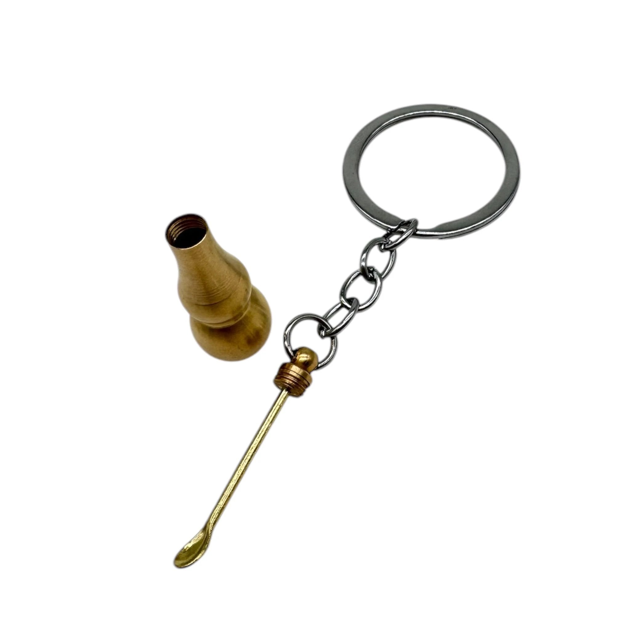 Schlüsselanhänger Gold mit integriertem Mini-Löffel – kompakt, edel, immer dabei - Anhänger from DieBallerei
