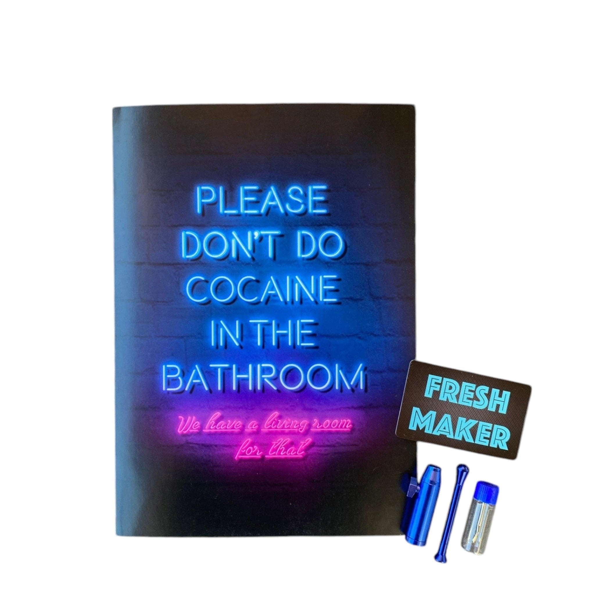 Poster Geschenk Set – Hack-Karte, Röhrchen, Spender & Plakat Neon Blau/Pink - from DieBallerei