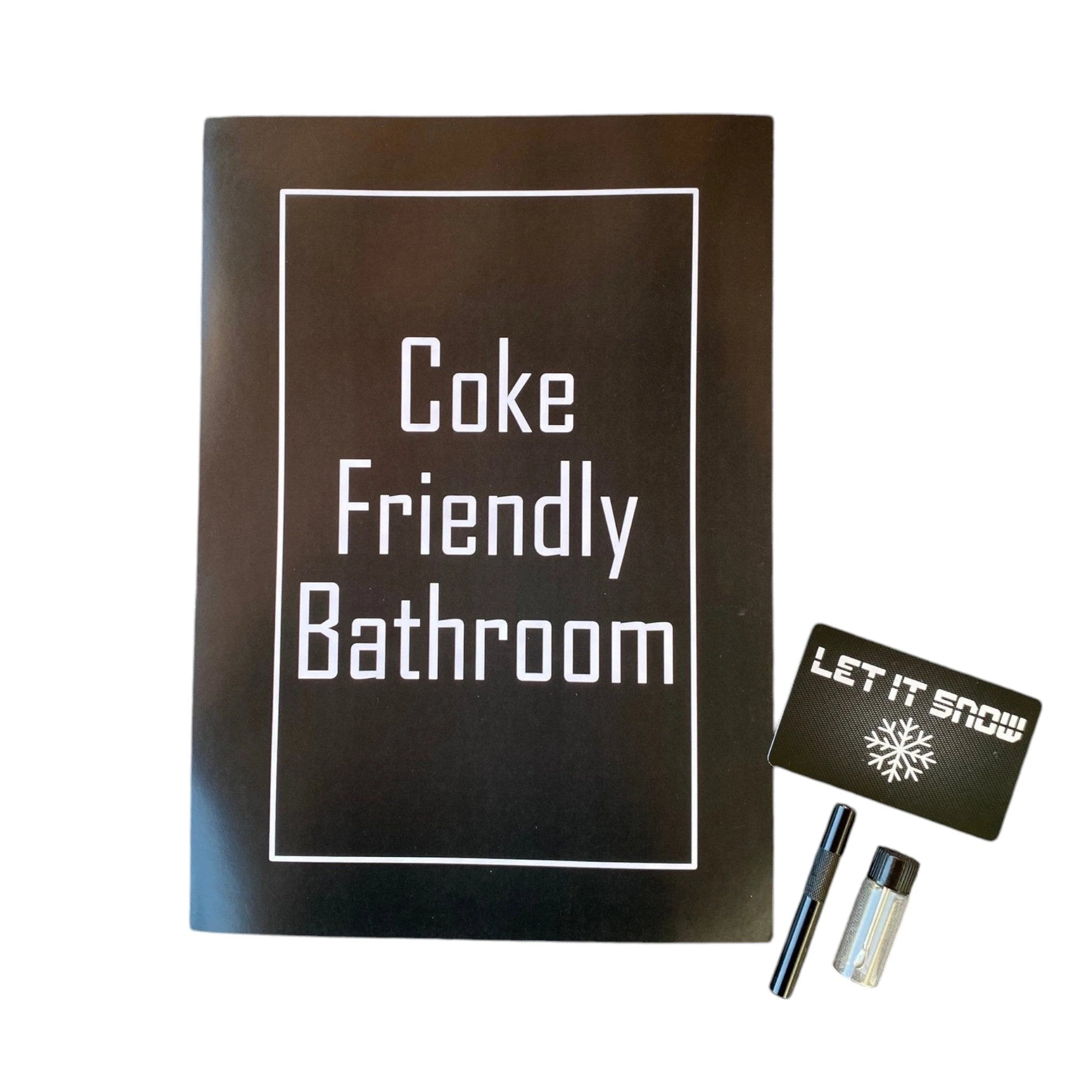 Poster Geschenk Set – Hack-Karte, Röhrchen & Plakat Coke Friendly Bathroom - from DieBallerei