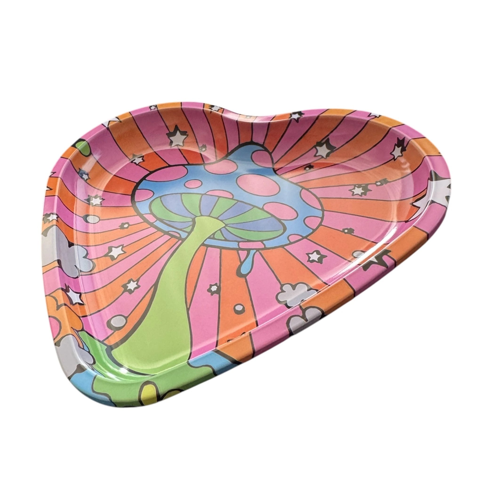 Psychedelic Shroom Herz-Unterlage – Zieh & Bau mit Stil! - from DieBallerei