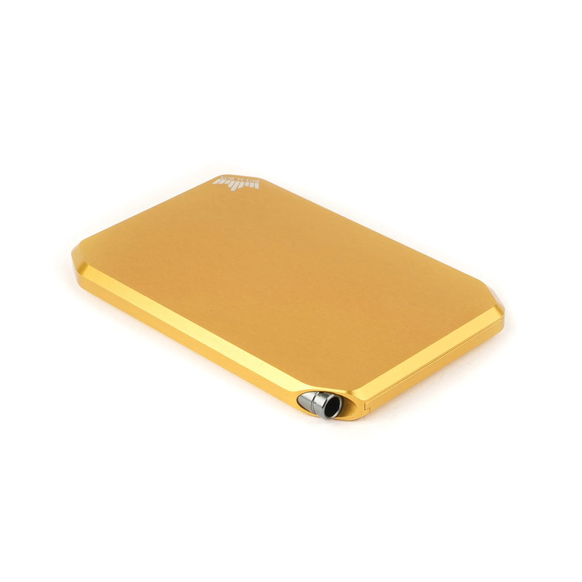 Royal Box Diamond aus gebürstetem Aluminium mit goldfarbenem Finish