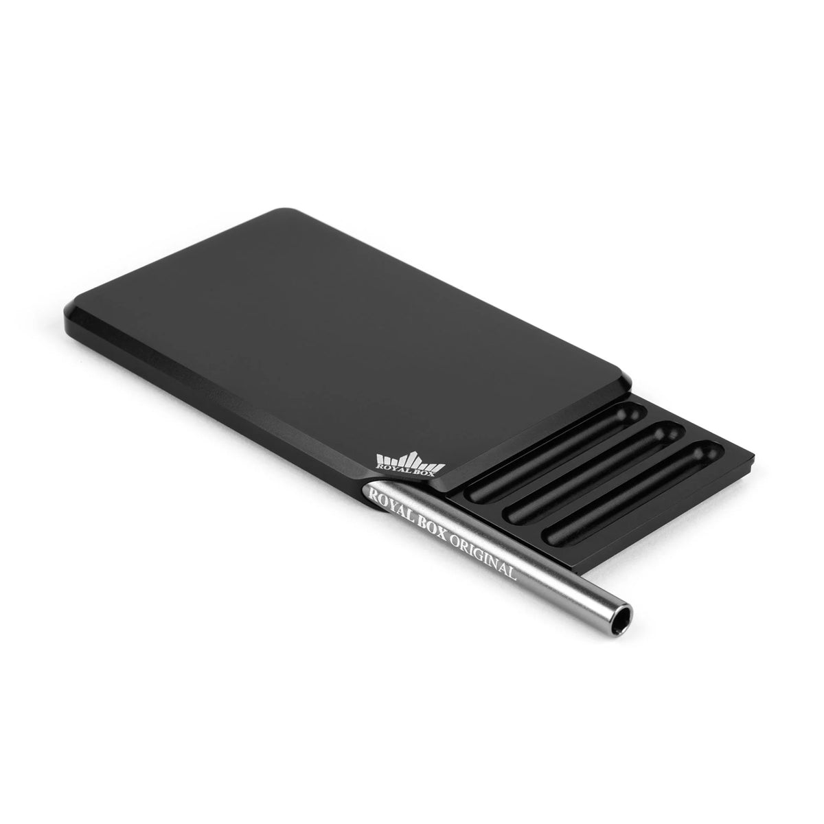 Schwarze Royal Box EL CLÁSICO mit schlankem Gehäuse aus Aluminium