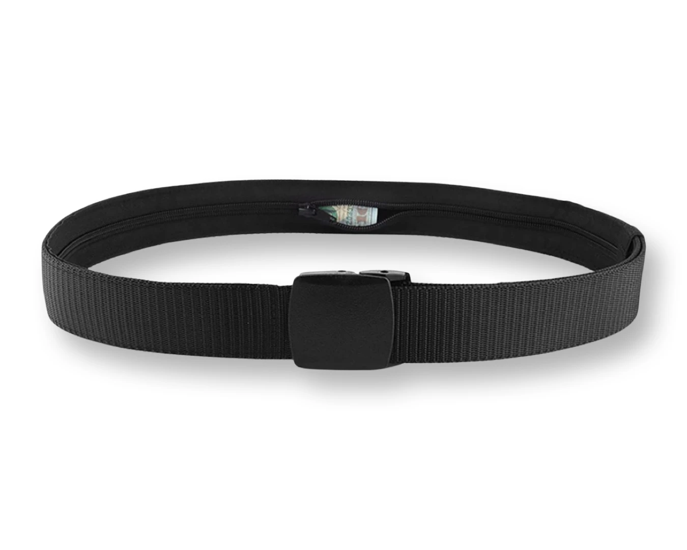 Schwarzer Gürtel mit Geheimfach – Sicherheit trifft Stil - from DieBallerei