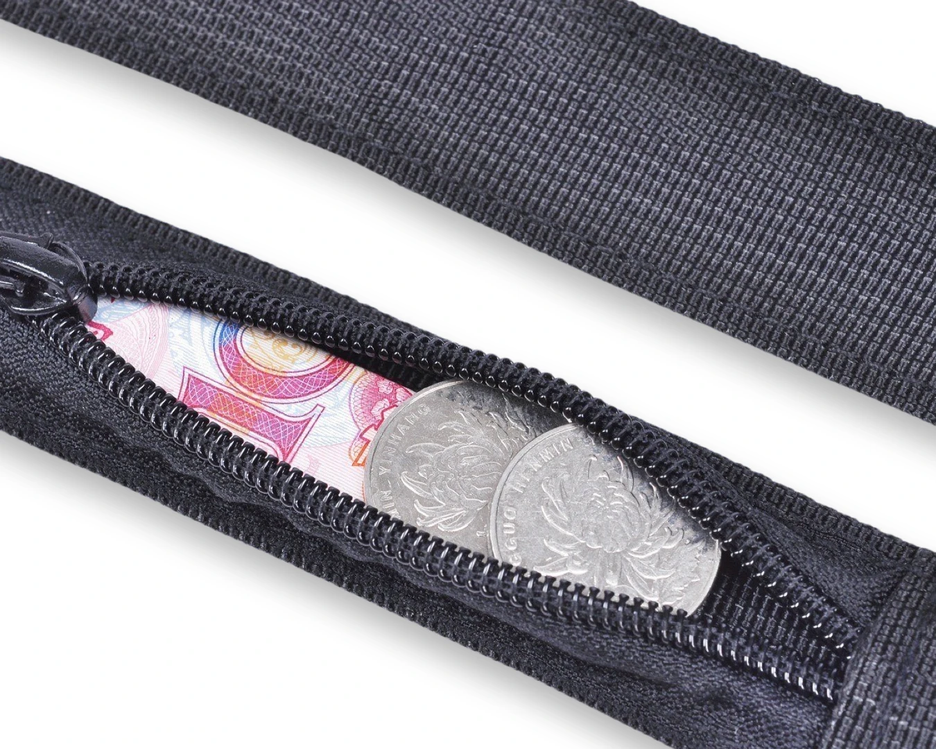 Schwarzer Gürtel mit Geheimfach – Sicherheit trifft Stil - from DieBallerei