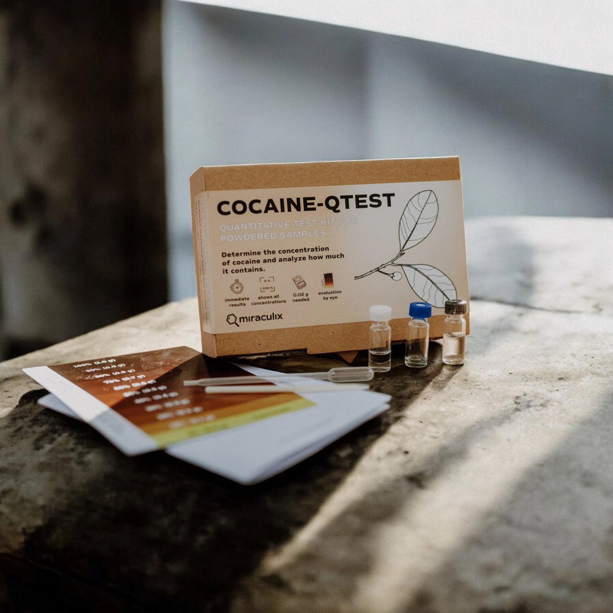 COCAINE QTEST Kokain Potency Test Kit – Schnelle & präzise Analyse von Miraculix - from DieBallerei