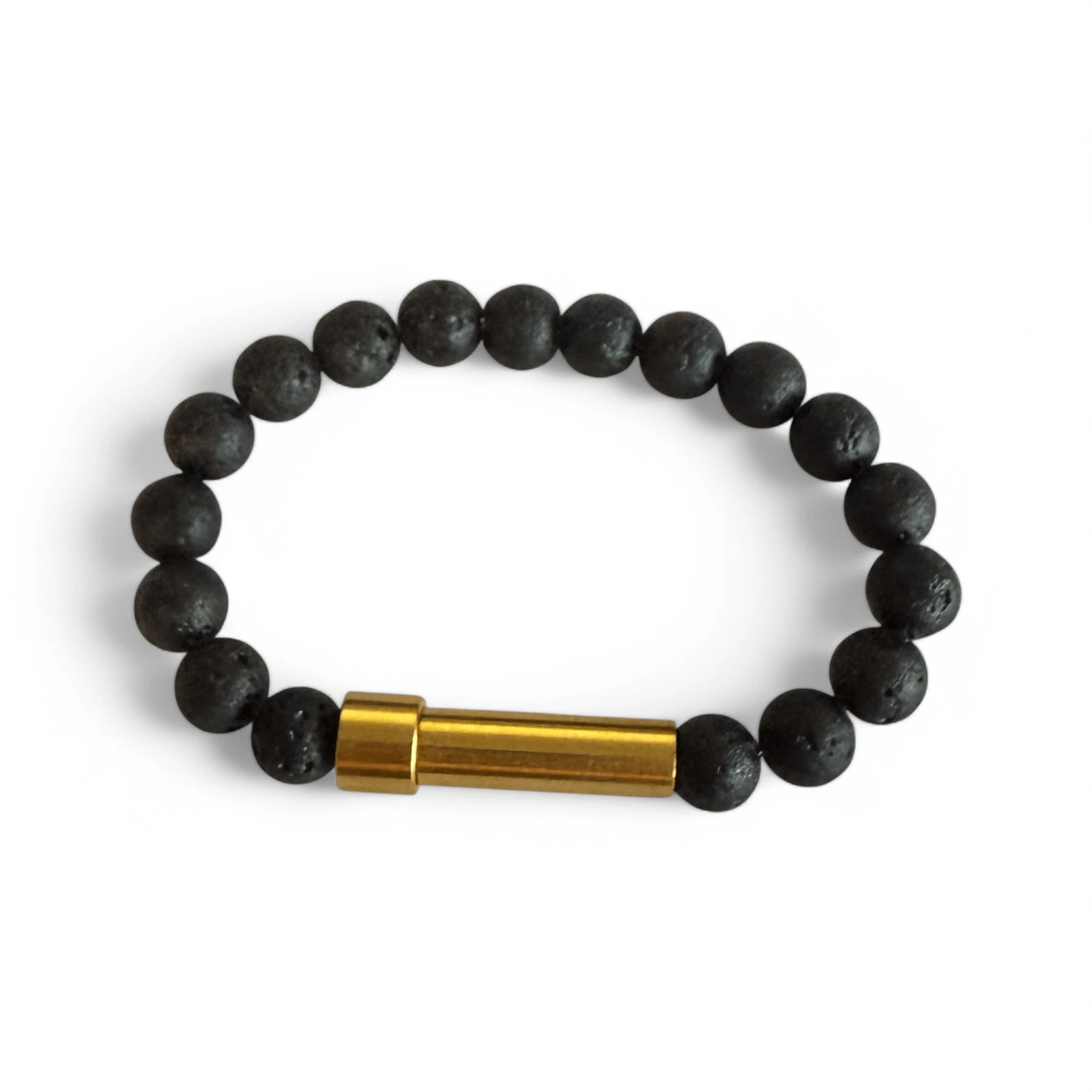 Stylisches Onyx-Armband mit Füllbarer Kapsel – Deine perfekte Mischung aus Stil und Funktion schwarz/gold - Anhänger from DieBallerei