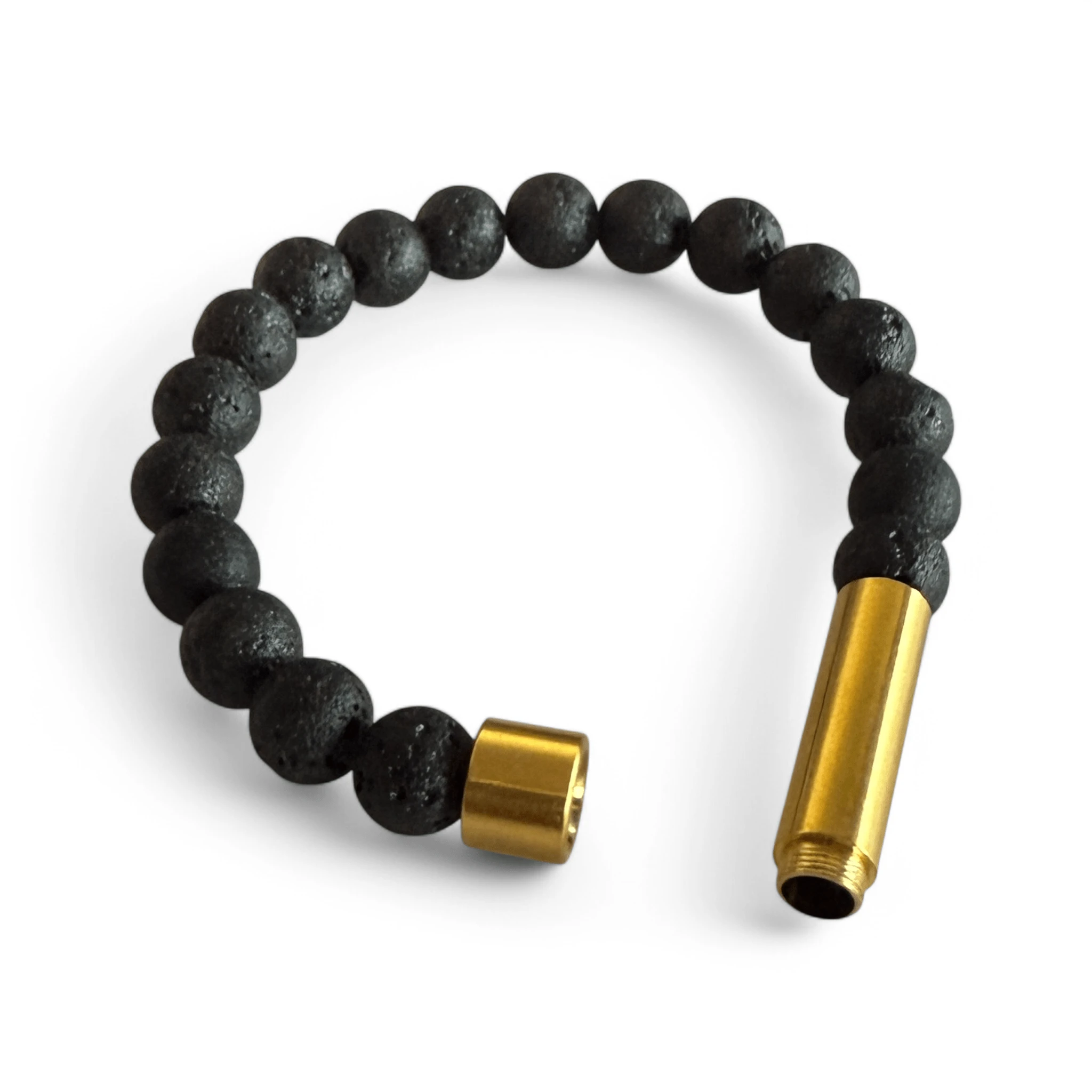 Stylisches Onyx-Armband mit Füllbarer Kapsel – Deine perfekte Mischung aus Stil und Funktion schwarz/gold - Anhänger from DieBallerei