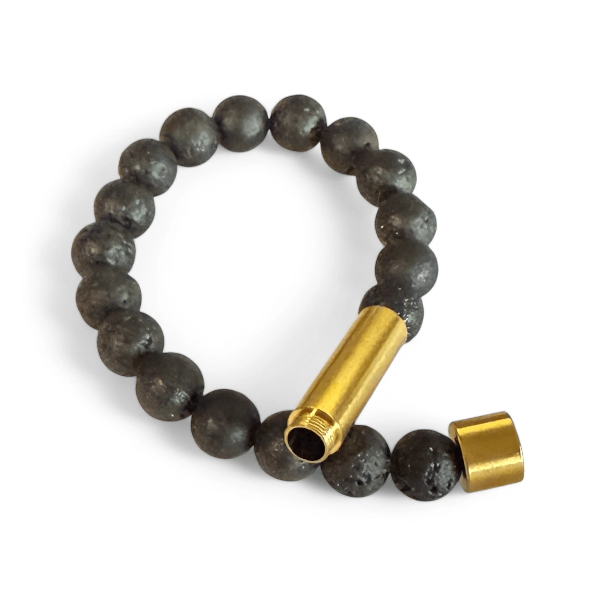 Stylisches Onyx-Armband mit Füllbarer Kapsel – Deine perfekte Mischung aus Stil und Funktion schwarz/gold - Anhänger from DieBallerei
