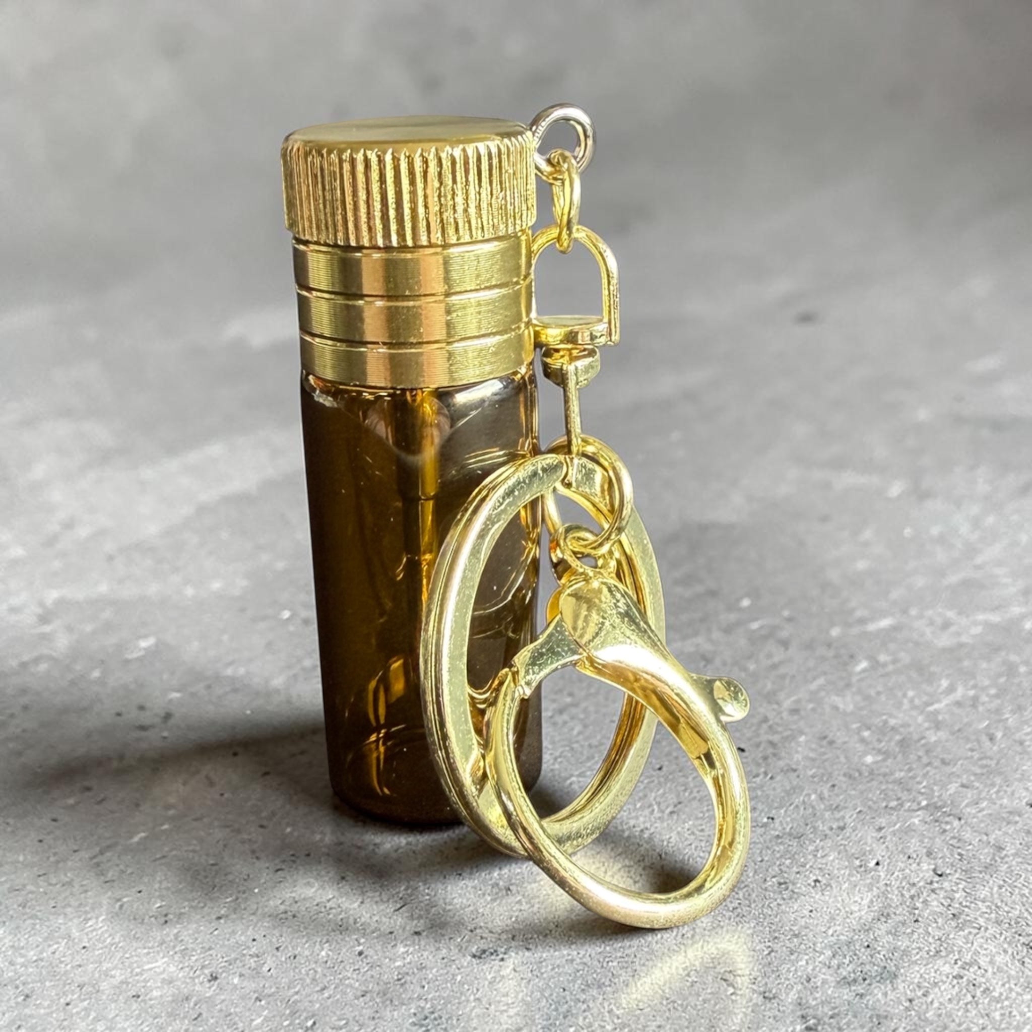 đ€ Teleskop-Löffel AnhĂ€nger â Amber Brown mit Gold Details