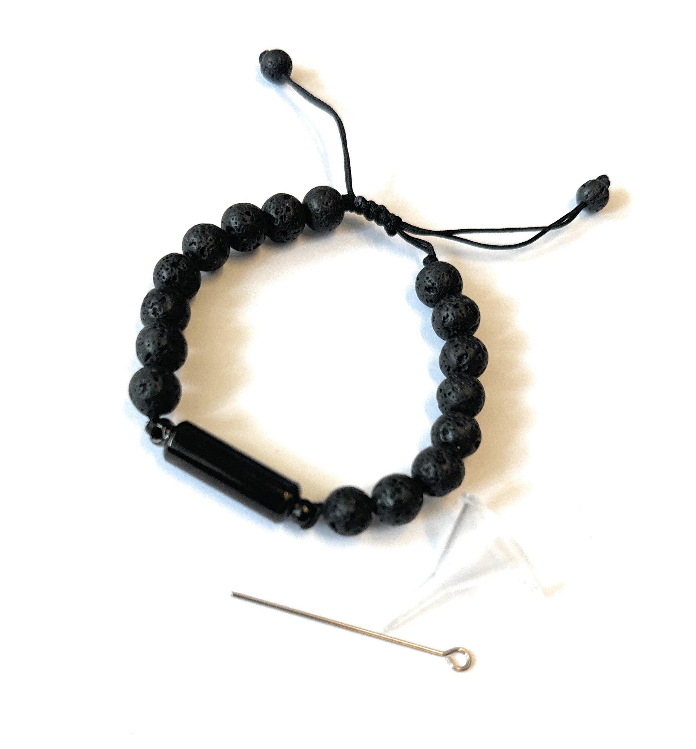 Versteck-Armband in Lavastein-Optik Schwarz - from DieBallerei