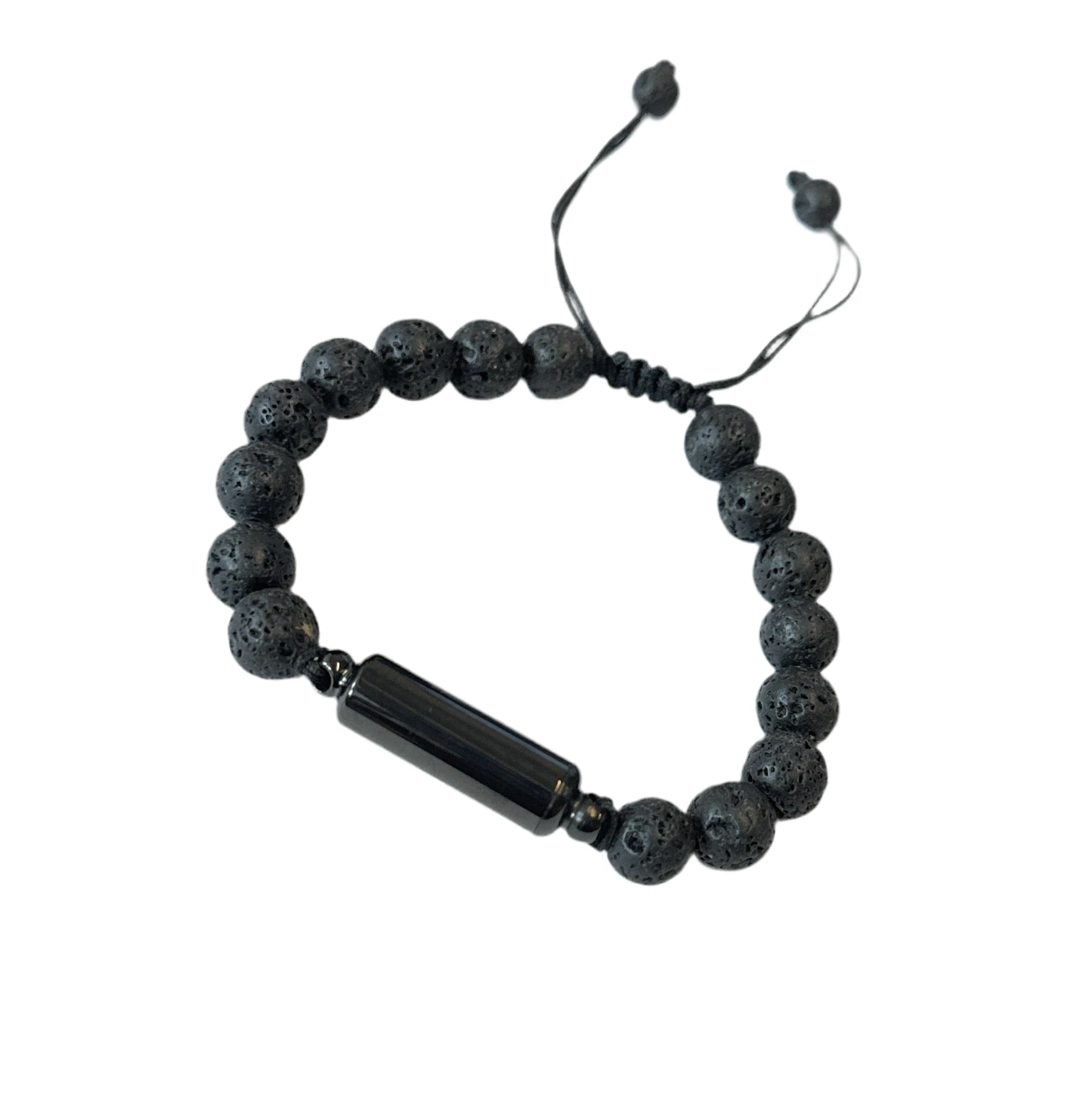 Versteck-Armband in Lavastein-Optik Schwarz - from DieBallerei