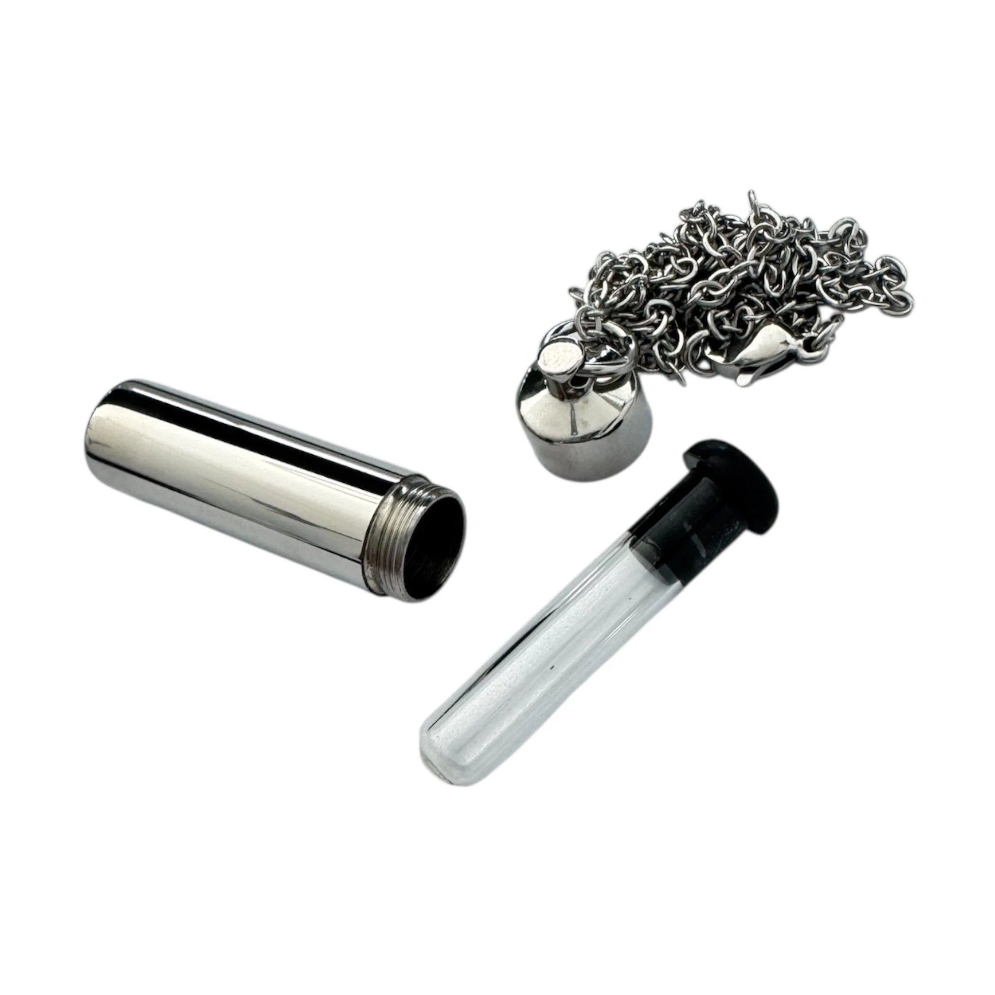 Versteck-Kette mit Glasbehälter – inkl. Zubehör & Samtbeutel - from DieBallerei