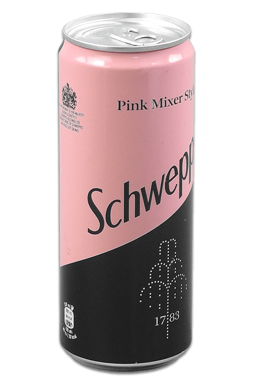 Pink-schwarze Versteckdose im Getränkedosen-Look mit diskretem Stauraum