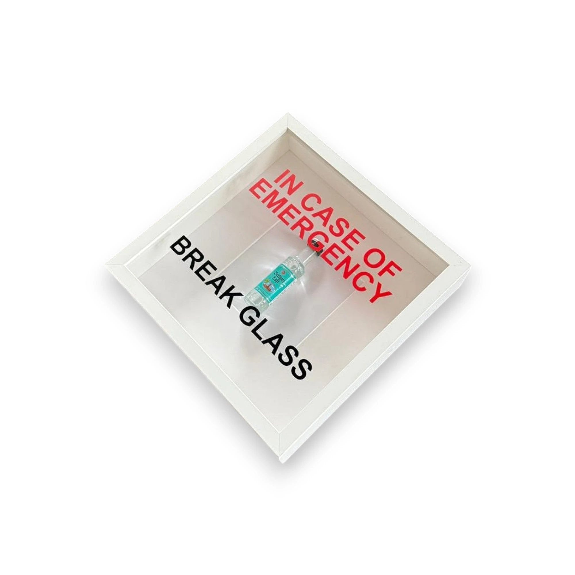 "In Case of Emergency Break Glass" – Wandbild mit Berliner Luft schwarzer/weißer Rahmen - from DieBallerei