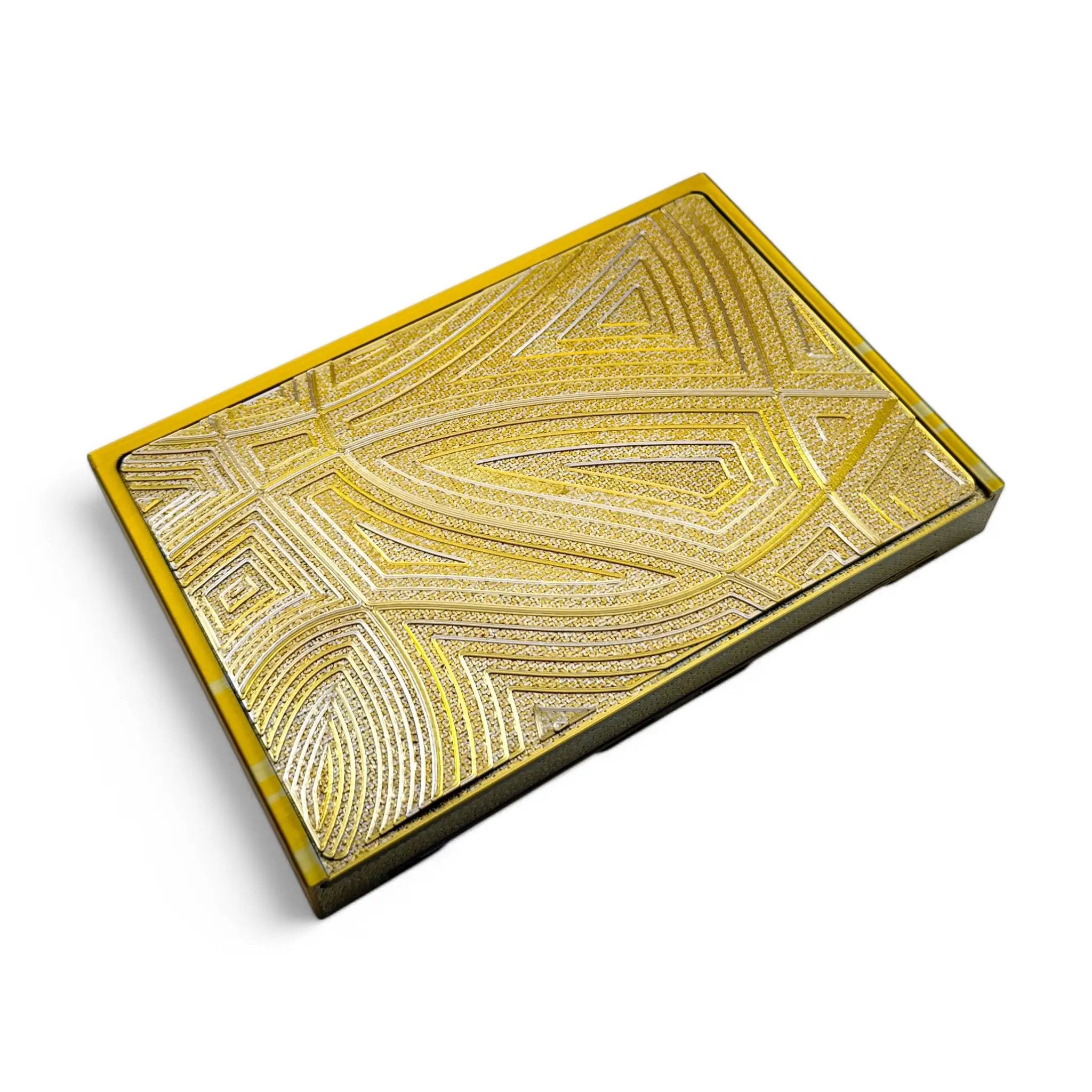 Baller-Box XL Waves of Thought inkl. integriertem Spiegel, 2x Röhrchen und Hack-Karten Gold / Silber - from DieBallerei