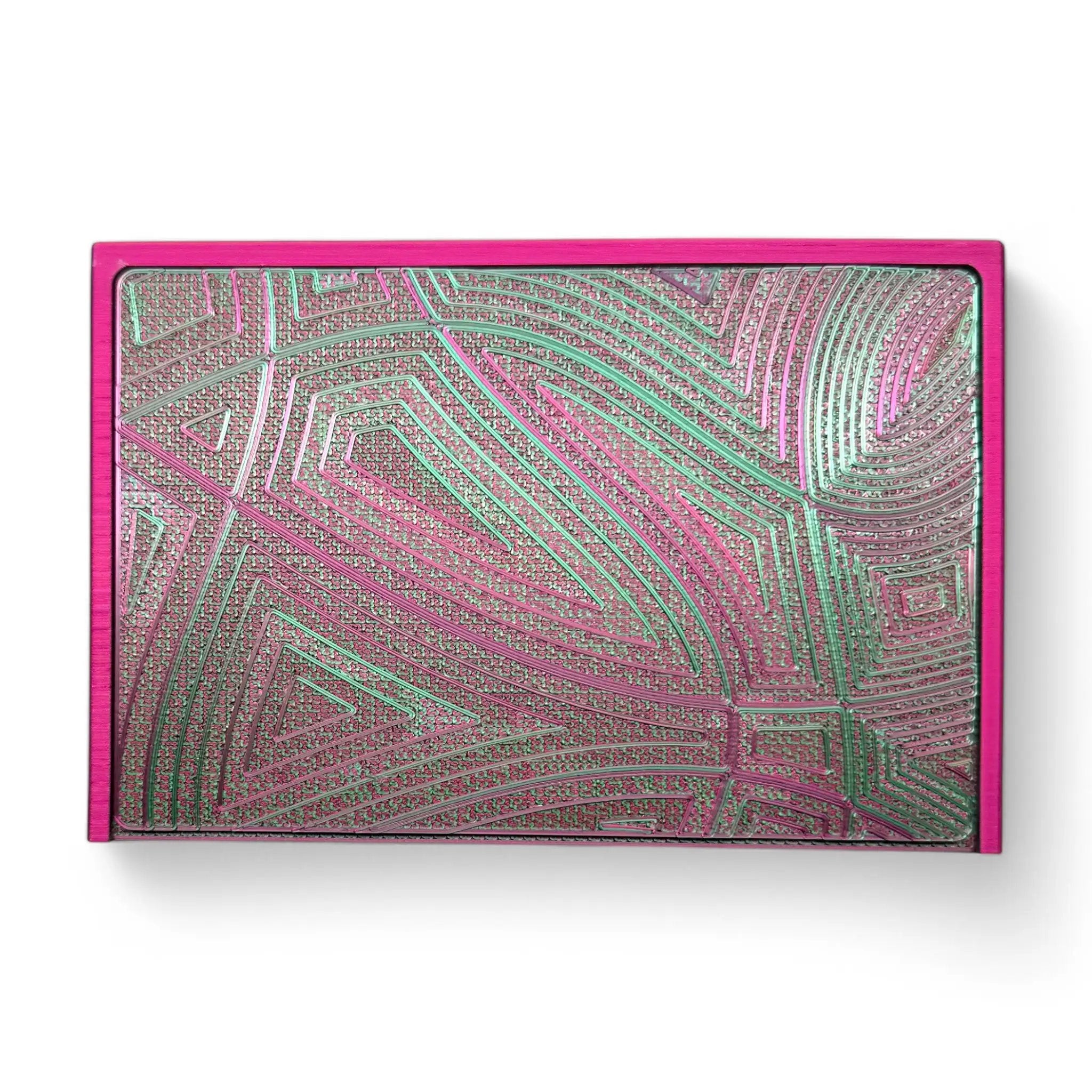 Baller-Box XL Waves of Thought inkl. integriertem Spiegel, 2x Röhrchen und Hack-Karten Rot / Grün - from DieBallerei