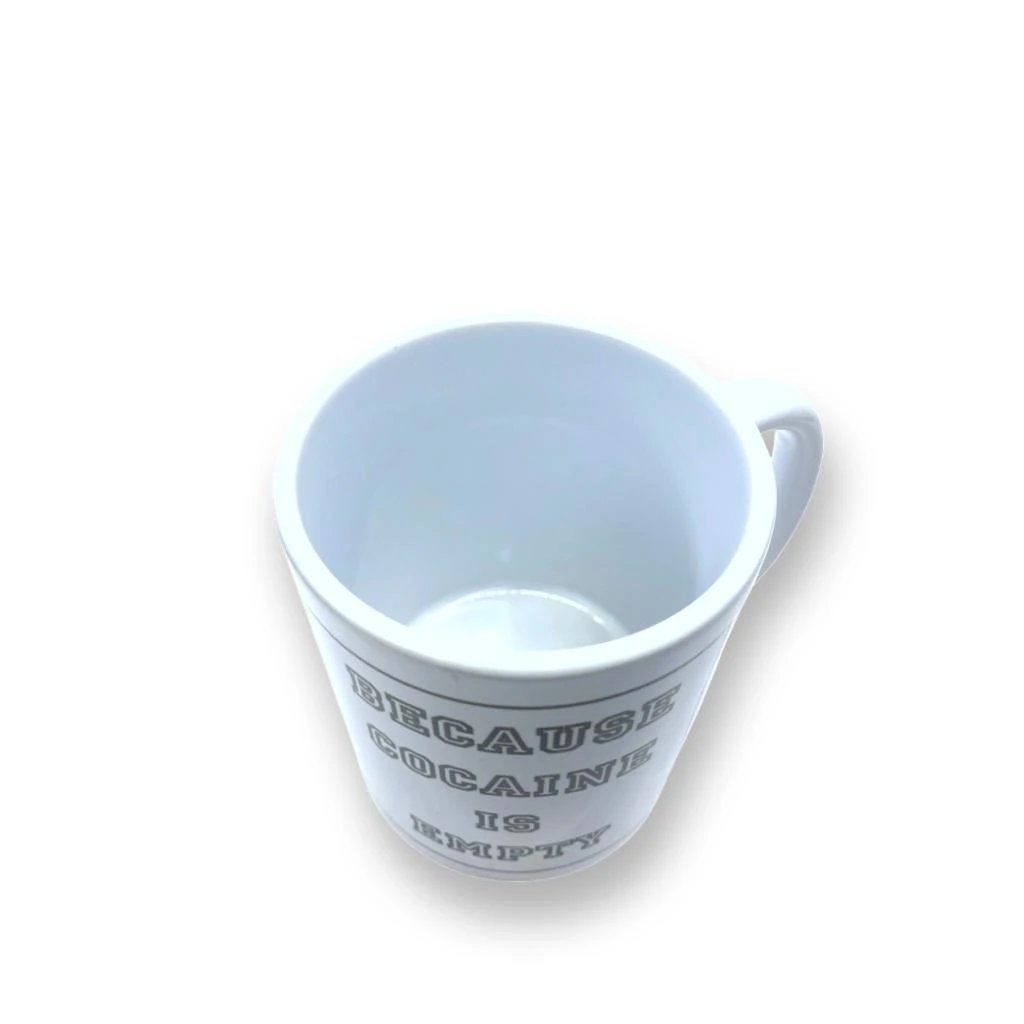 Lustige Tasse "Because Cocaine is Empty" – Hochwertiges Porzellan - from DieBallerei