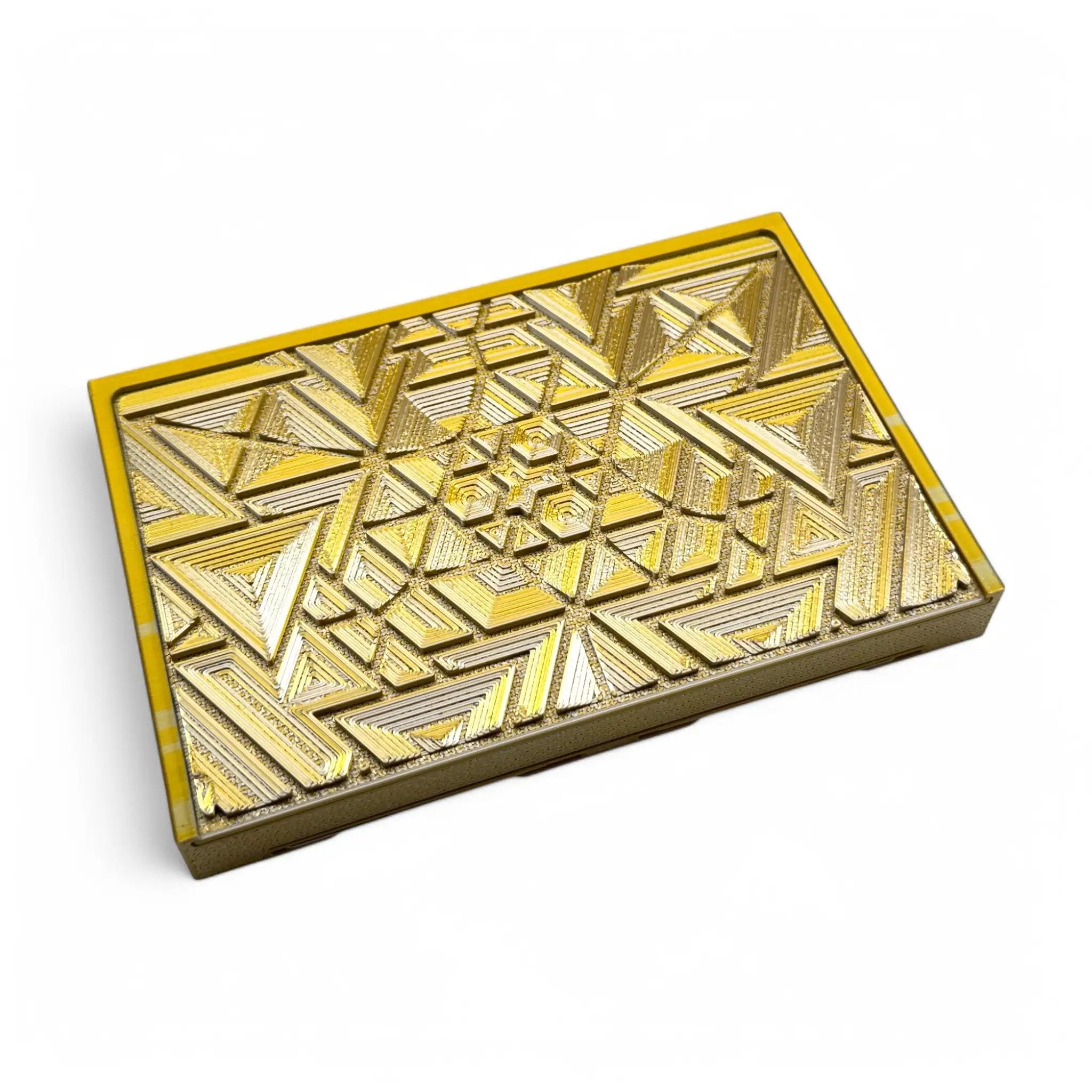 Baller-Box XL Brainbug inkl. integriertem Spiegel, 2x Röhrchen und Hack-Karten Gold / Silber - from DieBallerei