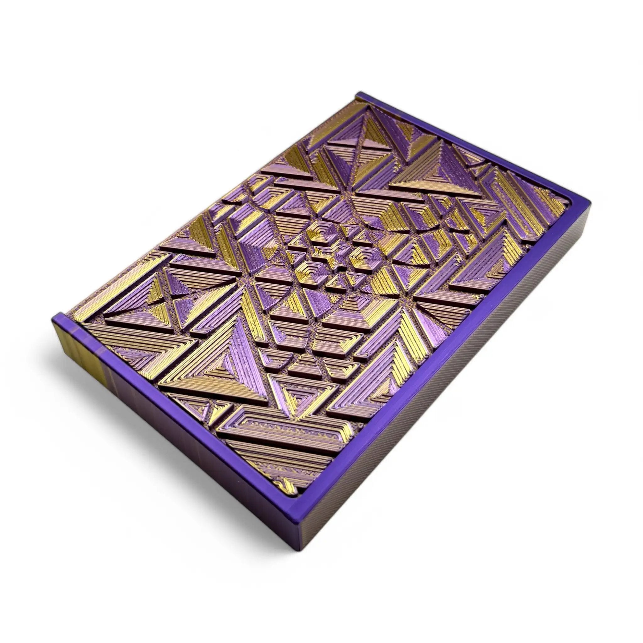 Baller-Box XL Brainbug inkl. integriertem Spiegel, 2x Röhrchen und Hack-Karten Lila / Gold - from DieBallerei