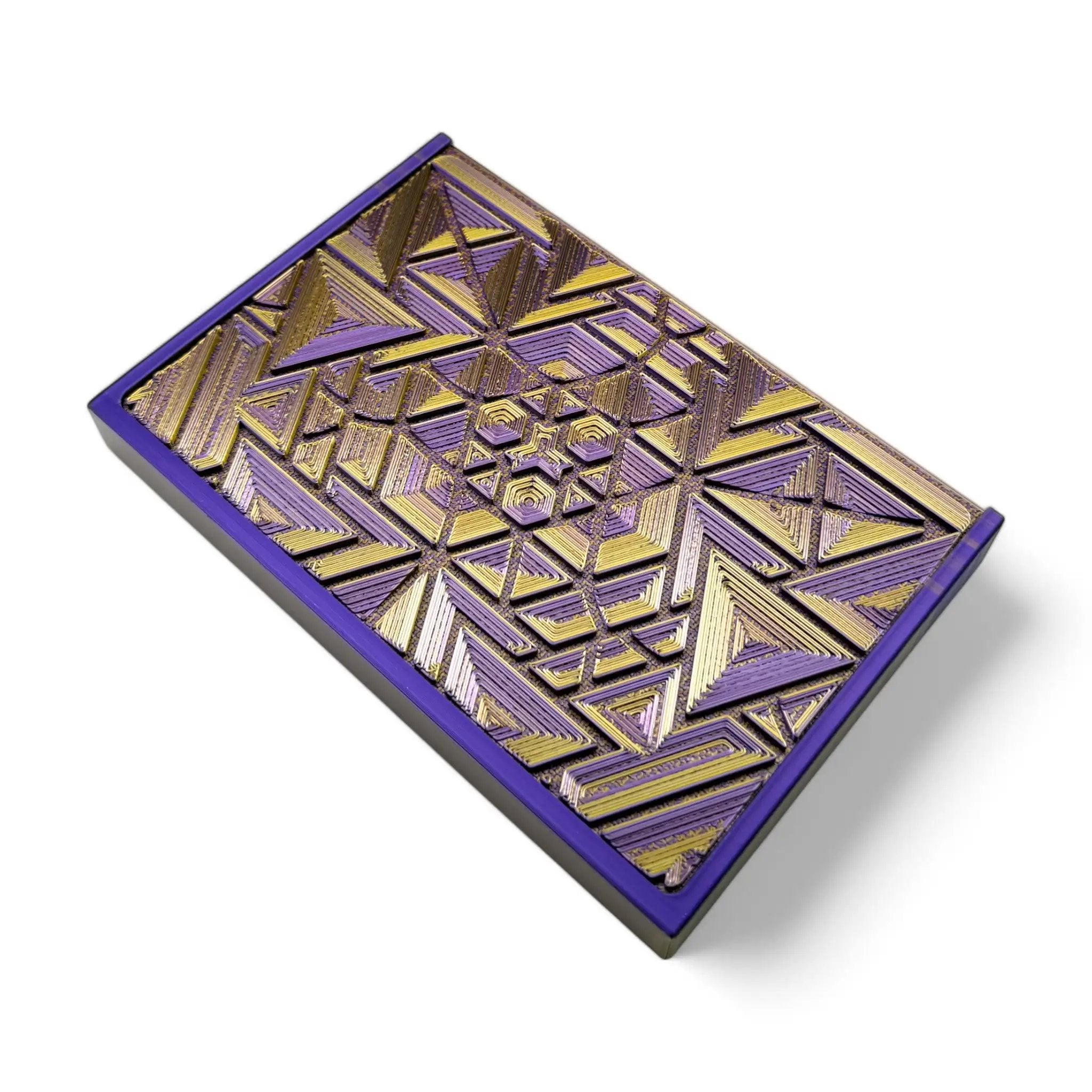 Baller-Box XL Brainbug inkl. integriertem Spiegel, 2x Röhrchen und Hack-Karten Lila / Gold - from DieBallerei