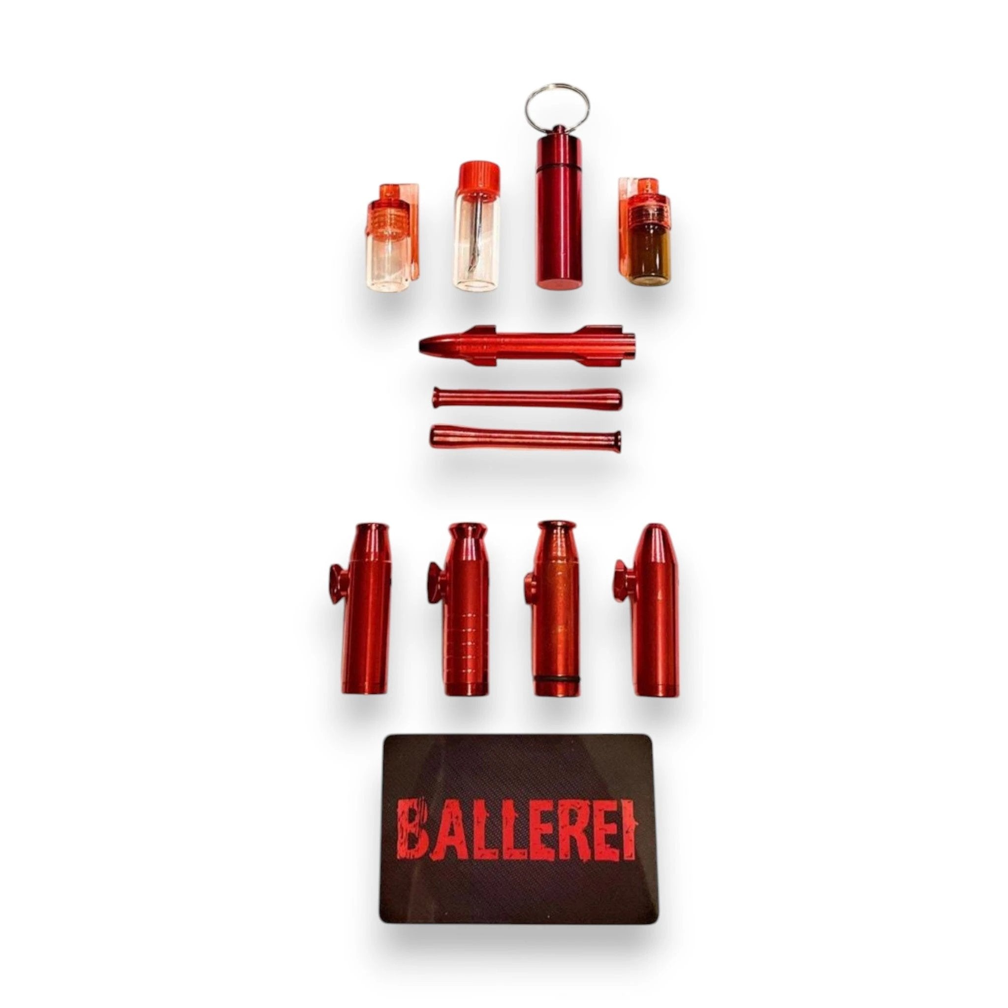 XXL Dosierer-Set Rot – Komplettes Set mit Spendern, Dosierern & Aufbewahrungsdose - from DieBallerei