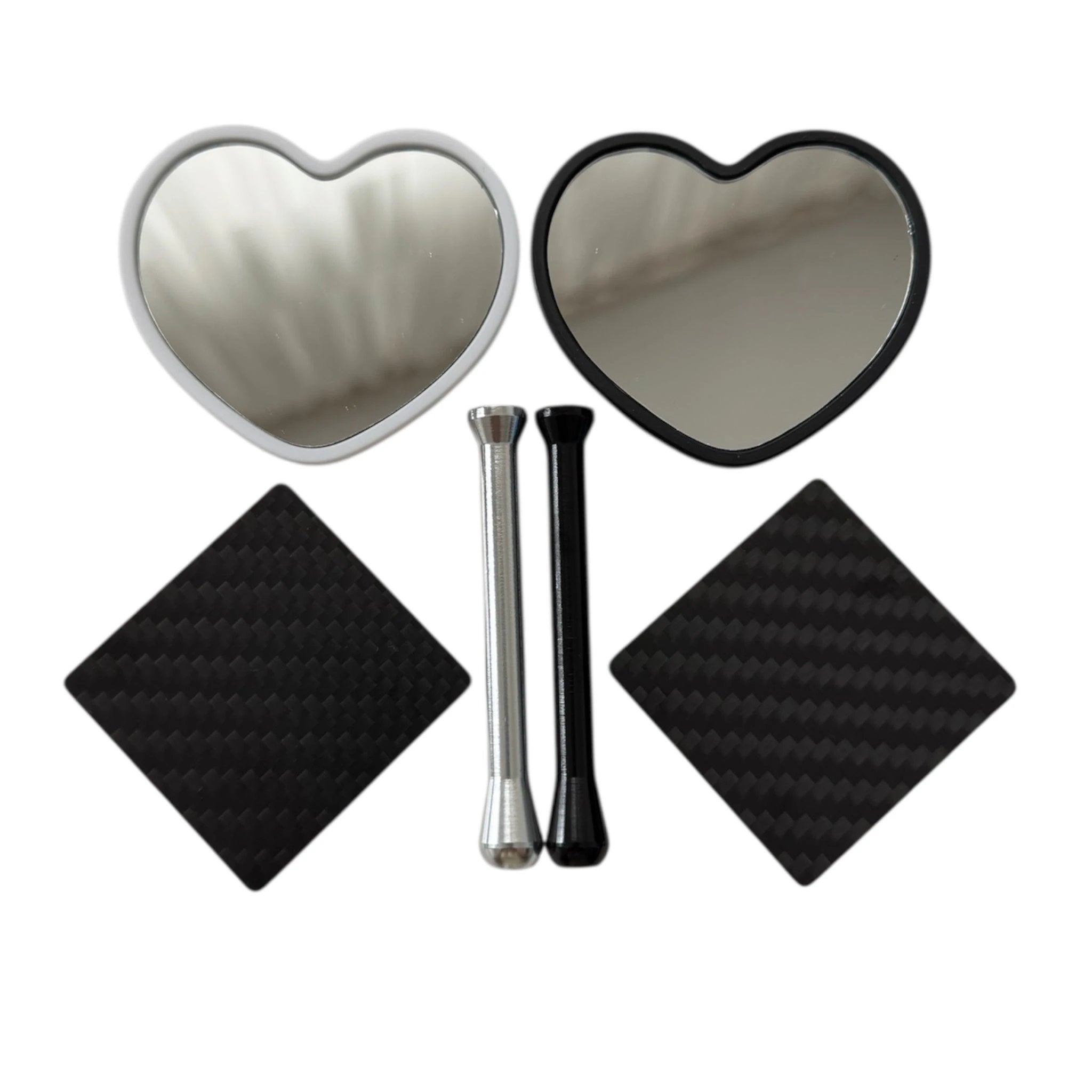 YOU & ME – Spiegelset mit Carbonkarte & Röhrchen - ideal für unterwegs - from DieBallerei
