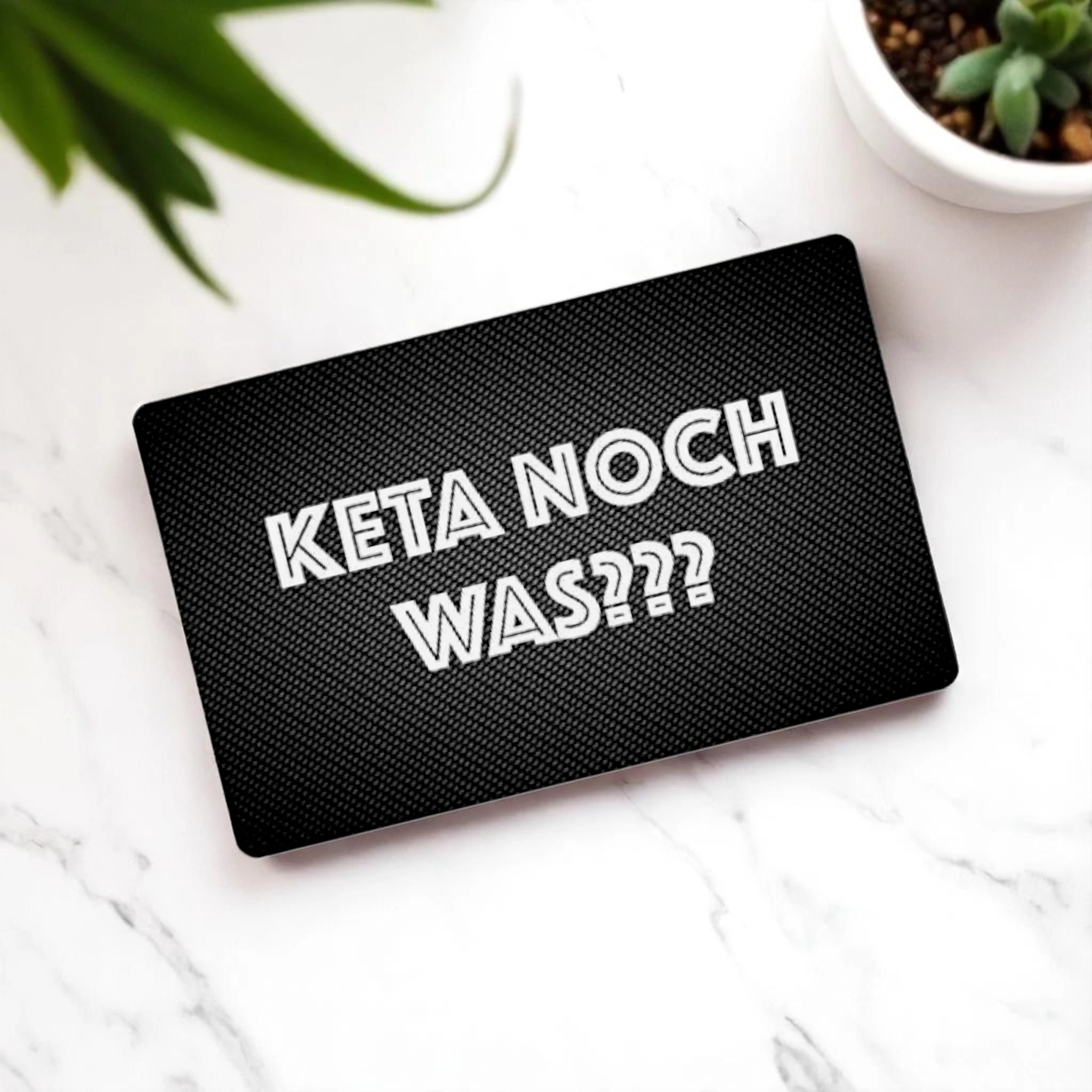 Zieh und Hack Karte im Carbon Look "Keta noch was" – Stylisch und Praktisch - from DieBallerei