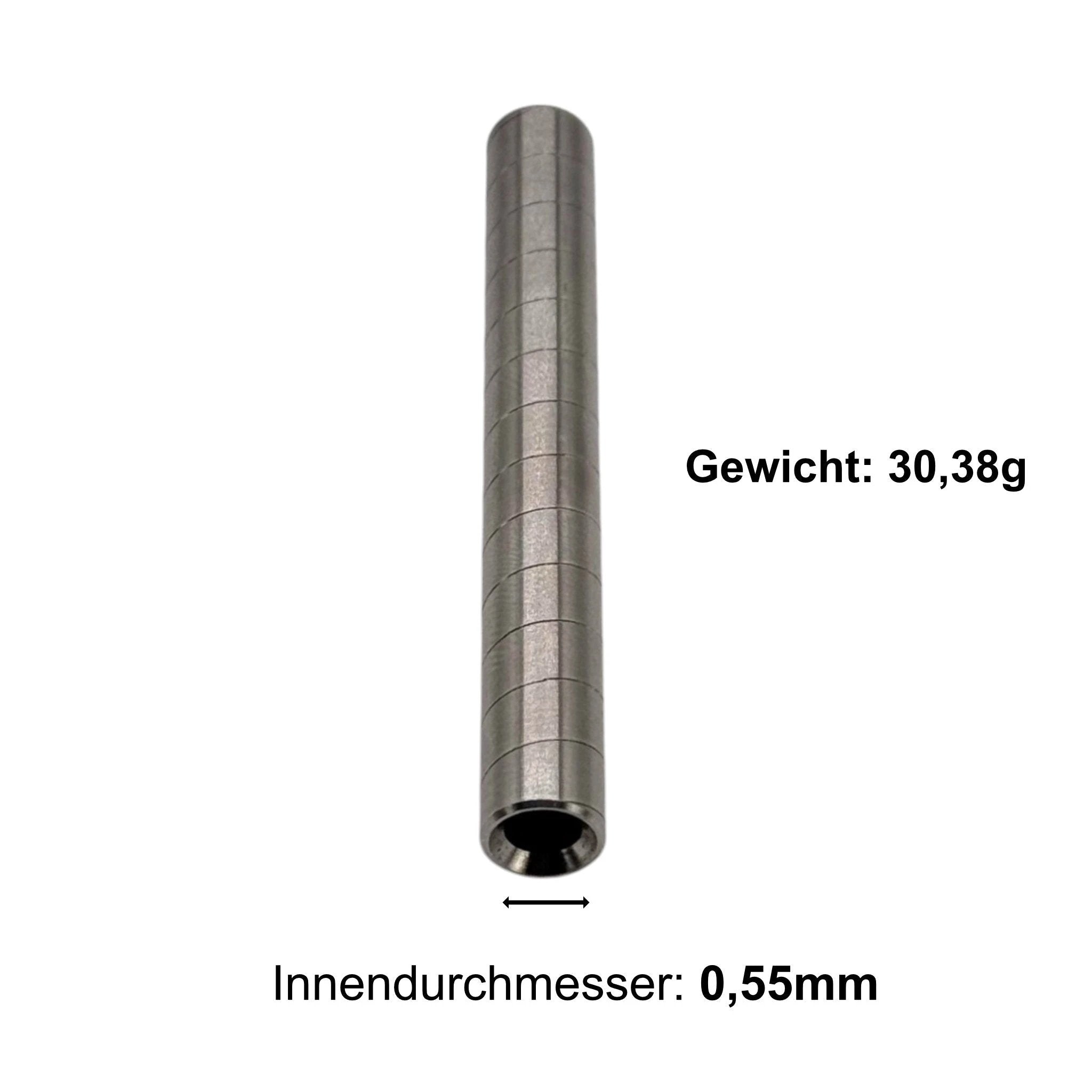 Premium Snuff-Röhrchen aus Chirurgenstahl – Silberoptik - from DieBallerei