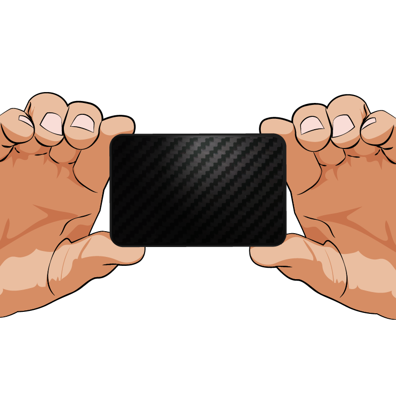 3-er Set Hack Karte aus Carbon – 3 stylische Designs! - from DieBallerei