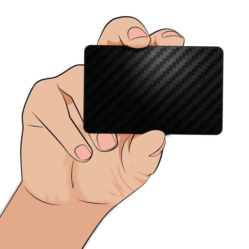 3-er Set Hack Karte aus Carbon – 3 stylische Designs! - from DieBallerei