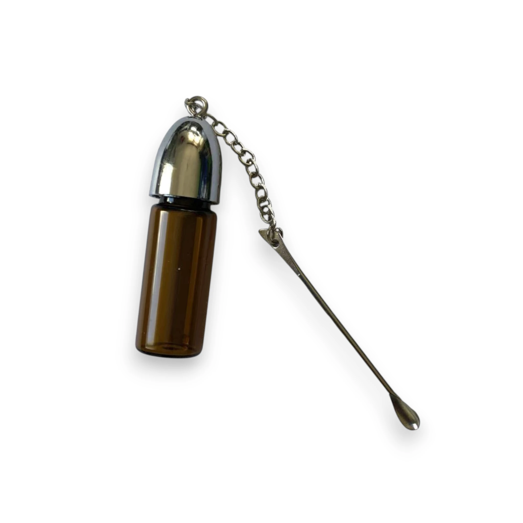 Spender/ Portionierer aus Glas mit Löffel inkl. Trichter (53mm / braun) - from DieBallerei