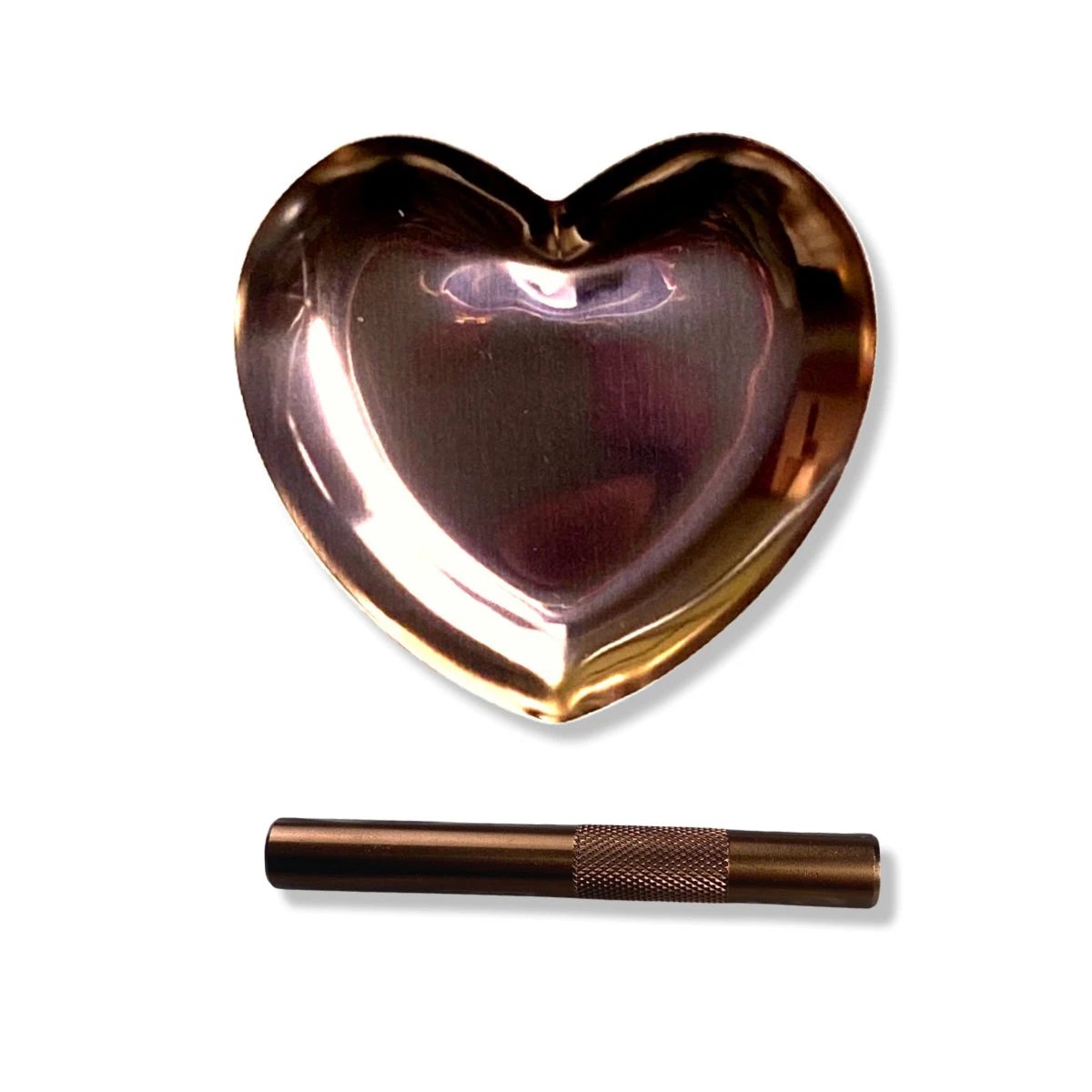 Set hochwertige Herz Zieh-Unterlage aus Metall in Bronze – Stilvoll & Praktisch - from DieBallerei