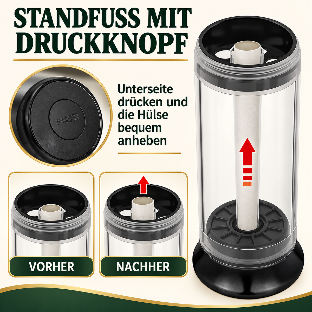 Deutsche Fünf-Schritte-Anleitung zur Verwendung des Cone Fillers