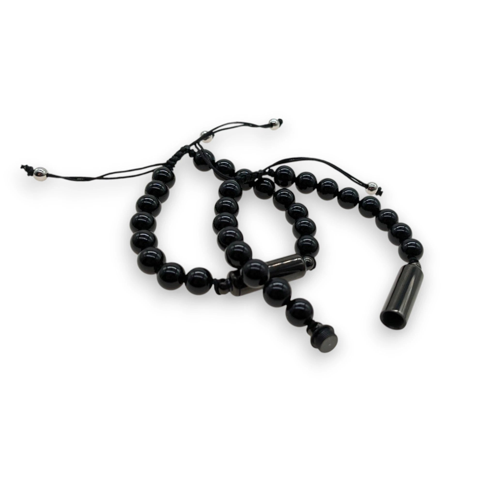 Stylisches Onyx-Armband mit Füllbarer Kapsel (Schwarz)– Deine perfekte Mischung aus Stil und Funktion - Anhänger from DieBallerei