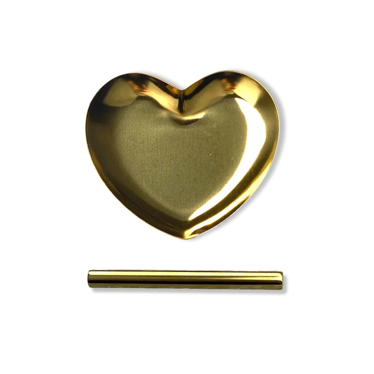 Set Goldene Herz Zieh-Unterlage aus Metall – Edles Design & Praktische Größe - from DieBallerei