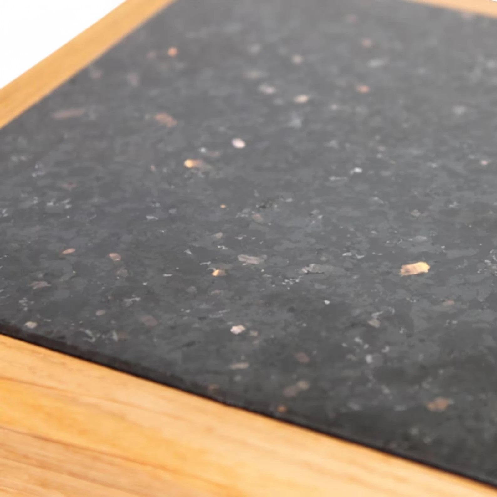 Kokaninchen Granit Untersetzer "GoldenGalaxy" hochwertige Aufbewahrungsschublade, Tassenuntersetzer, hochwertige Granitplatte - from DieBallerei