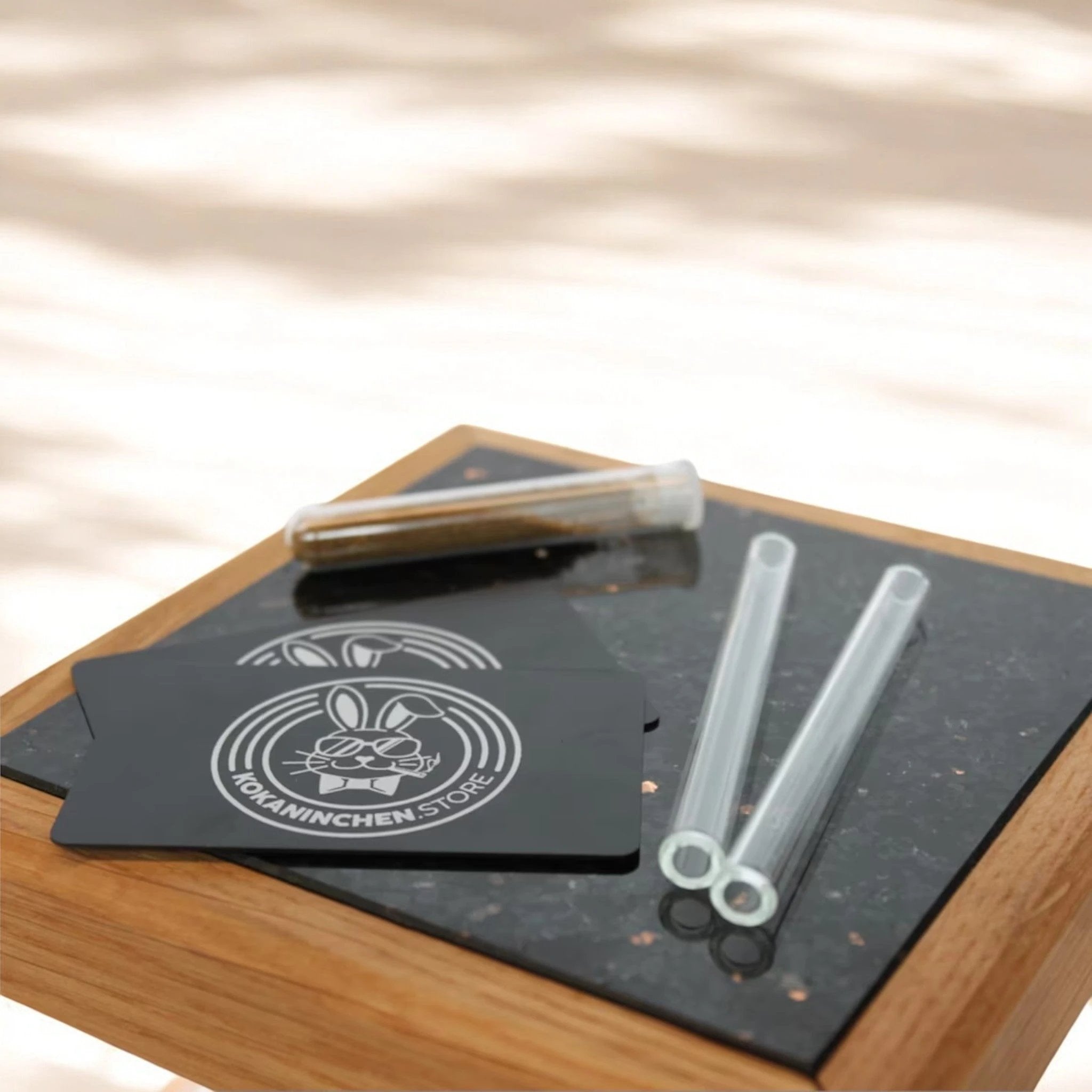 Kokaninchen Granit Untersetzer "GoldenGalaxy" hochwertige Aufbewahrungsschublade, Tassenuntersetzer, hochwertige Granitplatte - from DieBallerei