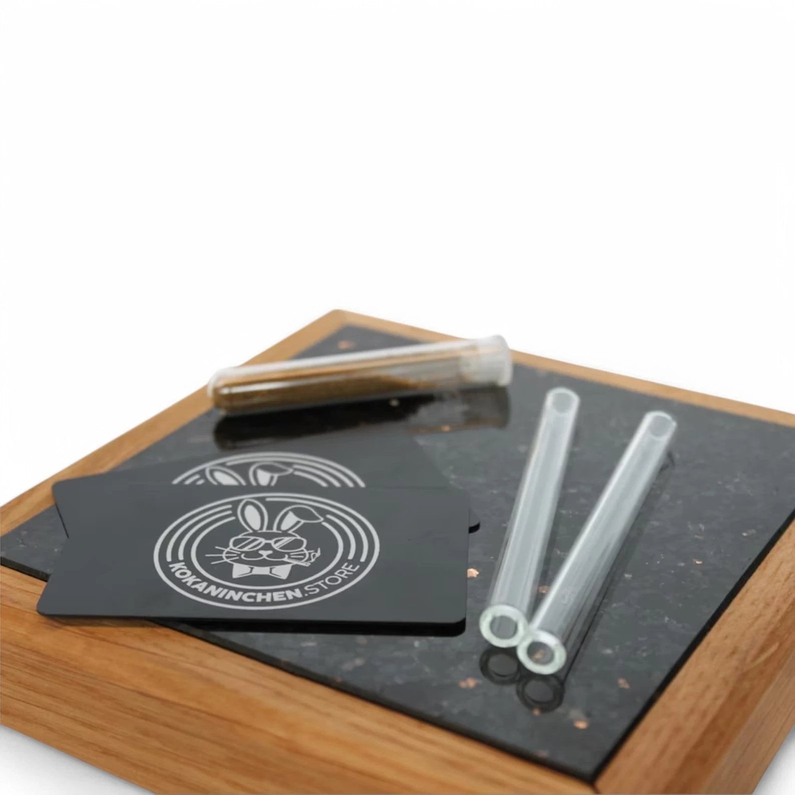 Kokaninchen Granit Untersetzer "GoldenGalaxy" hochwertige Aufbewahrungsschublade, Tassenuntersetzer, hochwertige Granitplatte - from DieBallerei