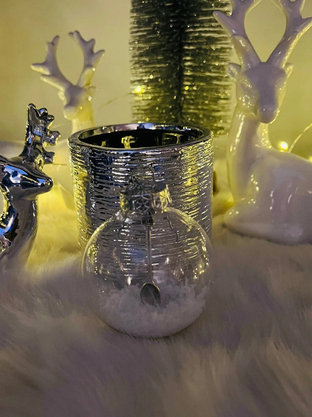 Christbaumkugel mit Kunstschnee & Löffel – Die besondere Weihnachtsdeko - from DieBallerei