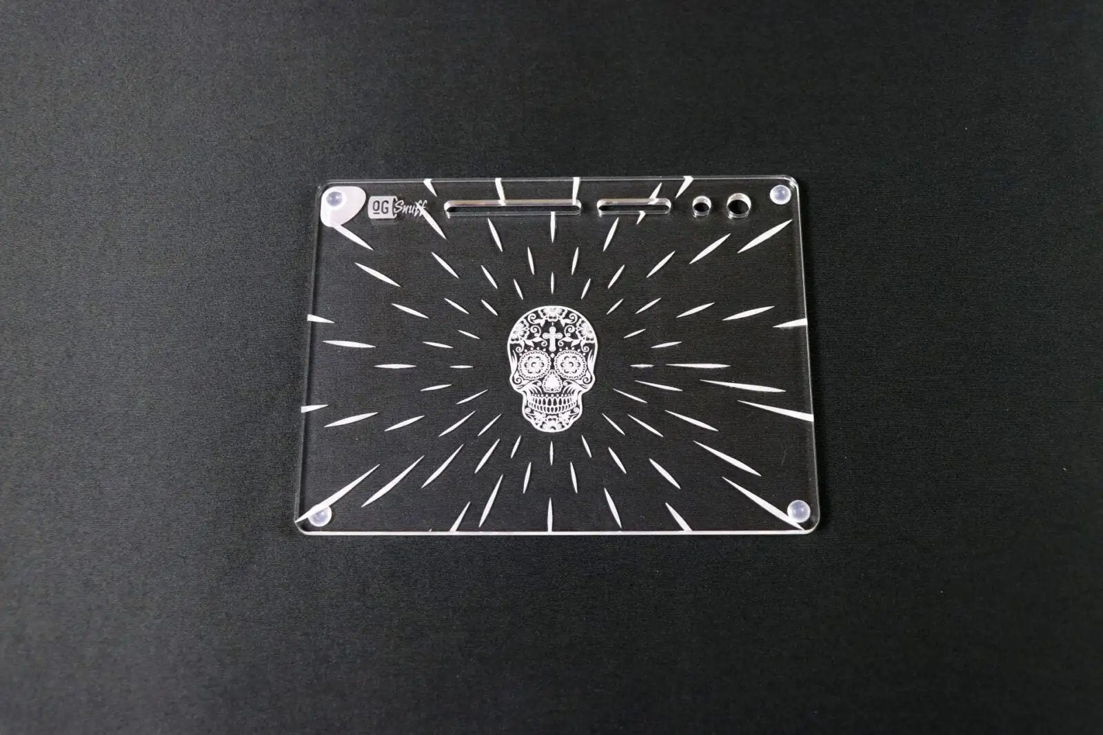 OG SNUFF Snuff Board „Skull Head“ – Präzision trifft Style – Leuchtendes Skull-Design - from DieBallerei