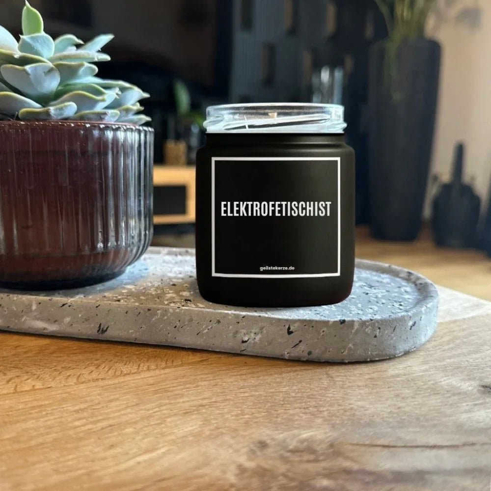 Duftkerze „ELEKTROFETISCHIST“ von geilstekerze – Ansicht 2