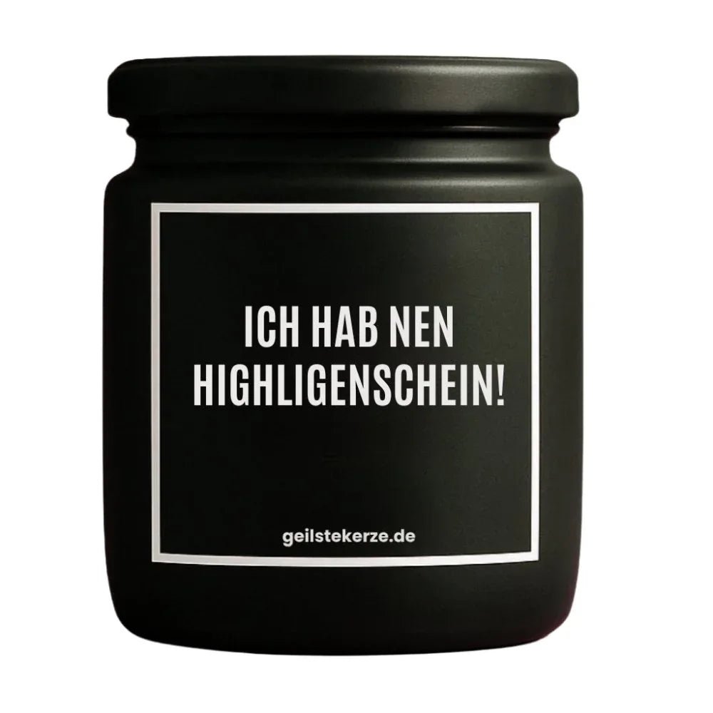 Duftkerze „ICH HAB NEN HIGHLIGENSCHEIN!“ von geilstekerze – Ansicht 3