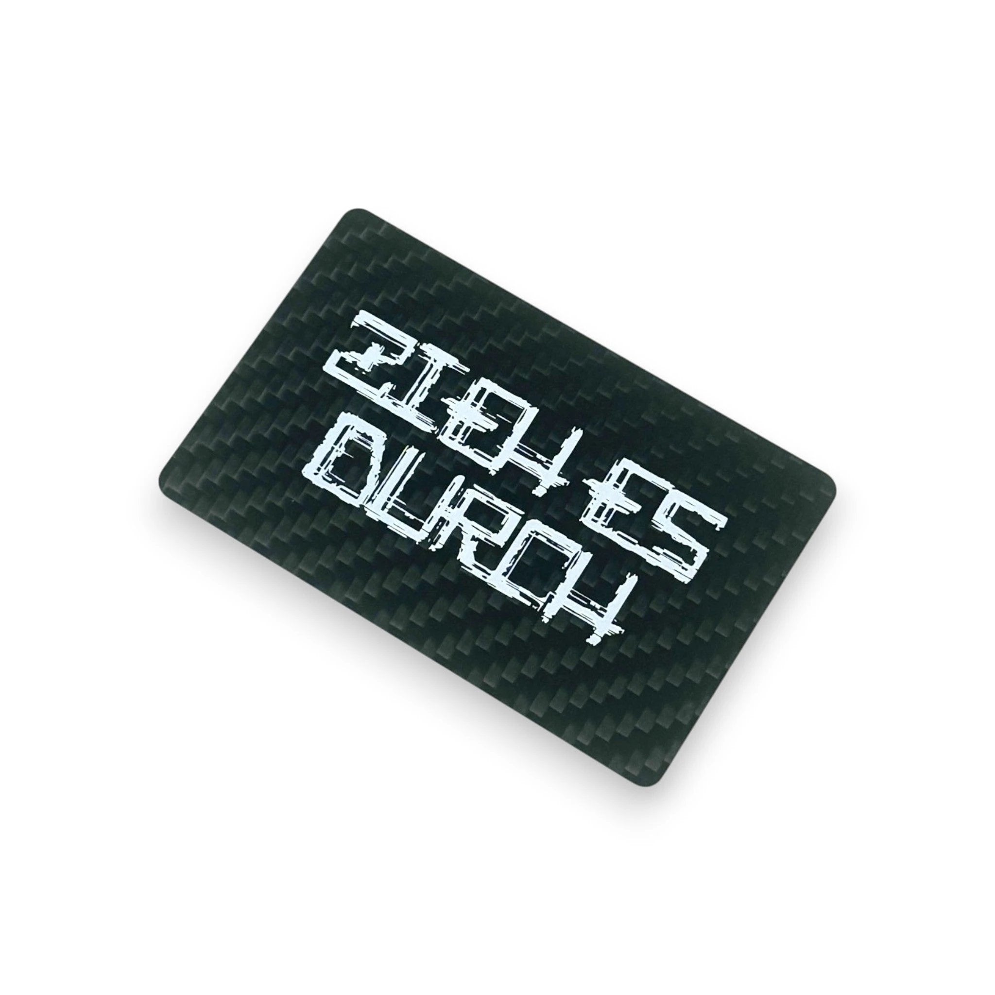 Stylische Hack Karte „ZIEH ES DURCH” aus Carbon - from DieBallerei