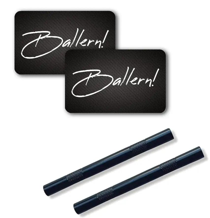 2er Röhrchen-Set mit „Ballern“ Hack-Karten – Stilvoll, stabil & praktisch - from DieBallerei