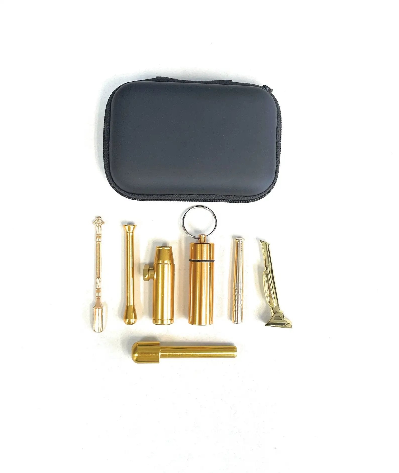 Golden Deluxe Set – Stilvolles Zubehör im schwarzen Soft Case - from DieBallerei