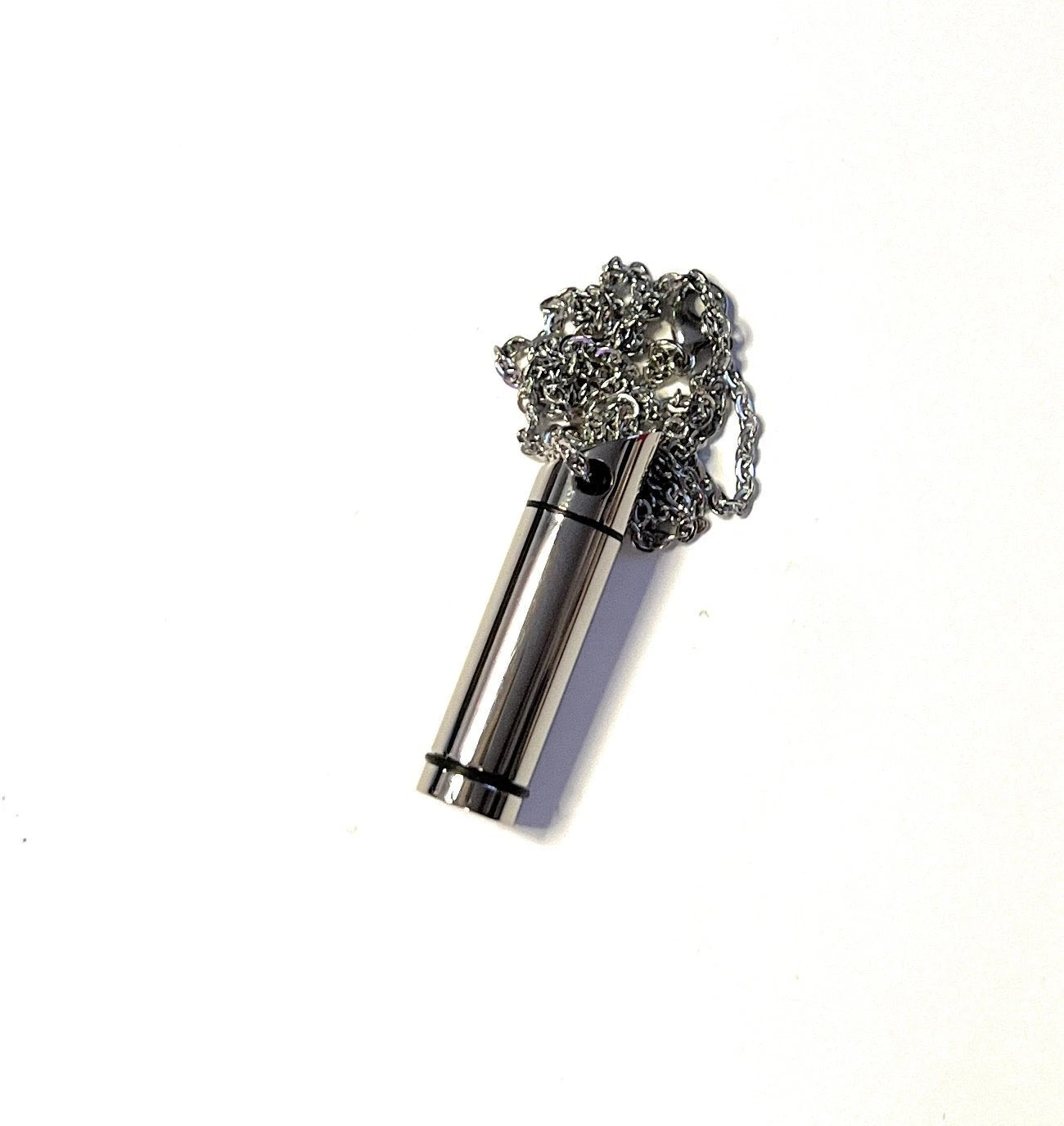 Edle Edelstahl-Halskette mit befüllbarer Kapsel – Silber - from DieBallerei